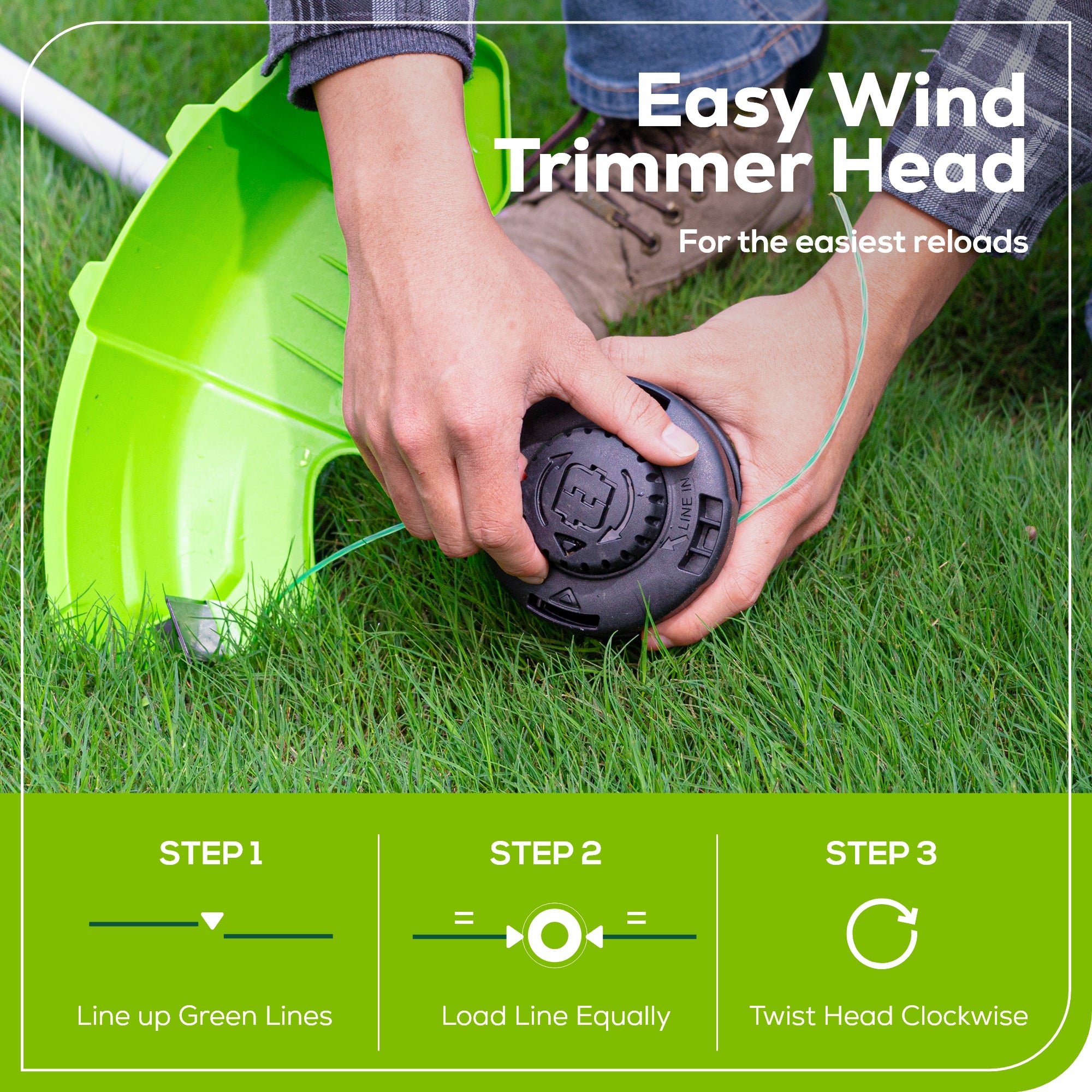 80V 16-Inch Cordless Battery String Trimmer with 2.5Ah Battery & Charger - Attachment Capable for Lawn Edging, Weed Control & Yard Maintenance