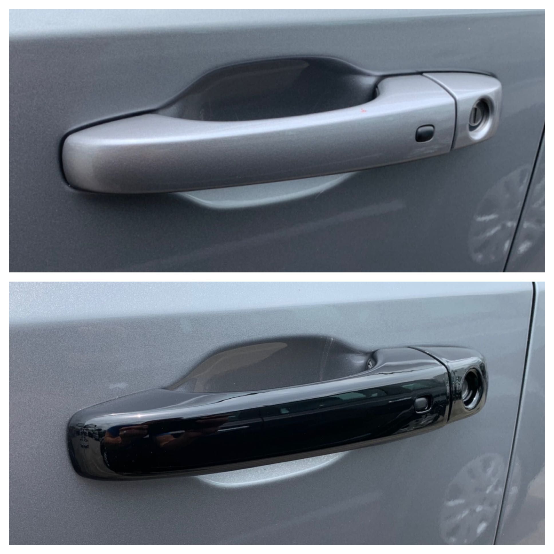 Gloss Black Chrome Delete Door Handle Cover with Smart Key - DH6185BLK | Upgrade Your Car's Style & Security for a Sleek Look