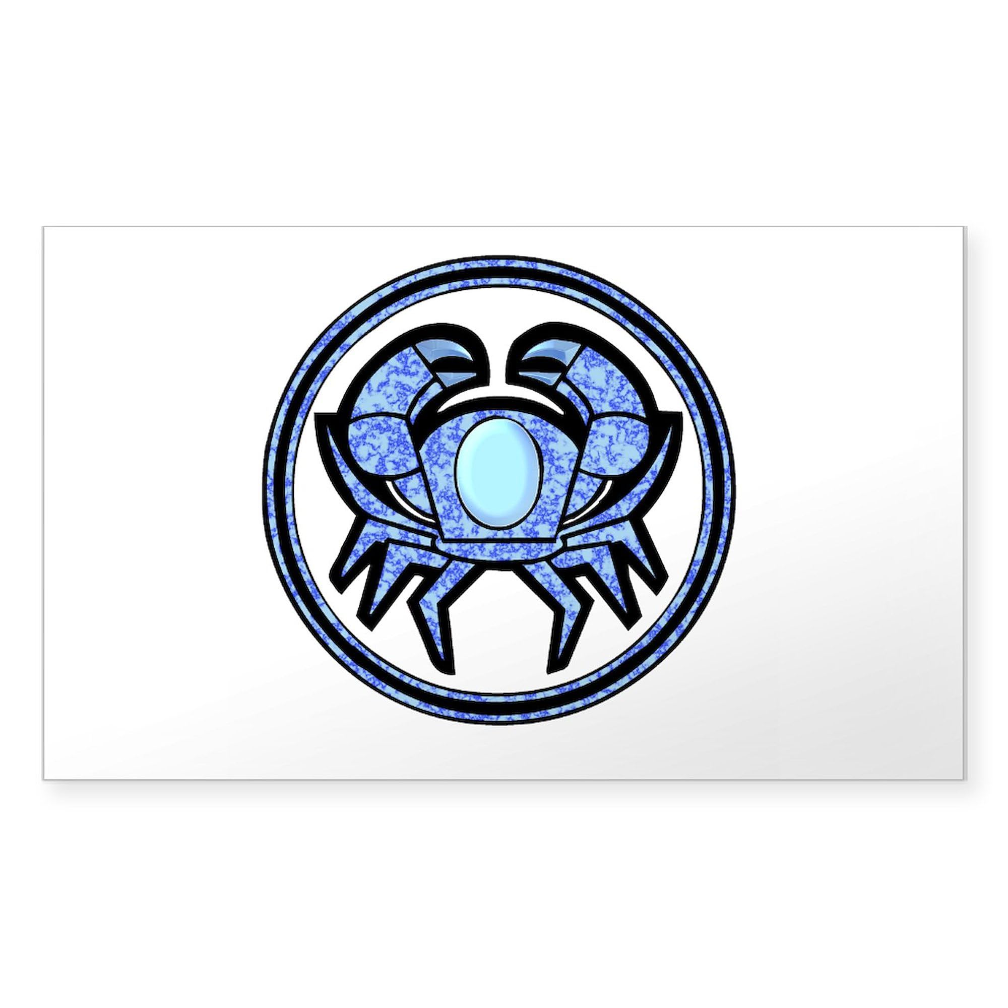 Cancer Zodiac Sign Rectangle Sticker - Durable Car Bumper Decal for Astrology Lovers | Perfect for Cars, Laptops, Water Bottles & Notebooks