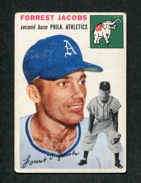 1954 Topps #129 Forest Jacobs Philadelphia Athletics Rookie Baseball Card - Vintage Collectible Sports Memorabilia for Display & Investment