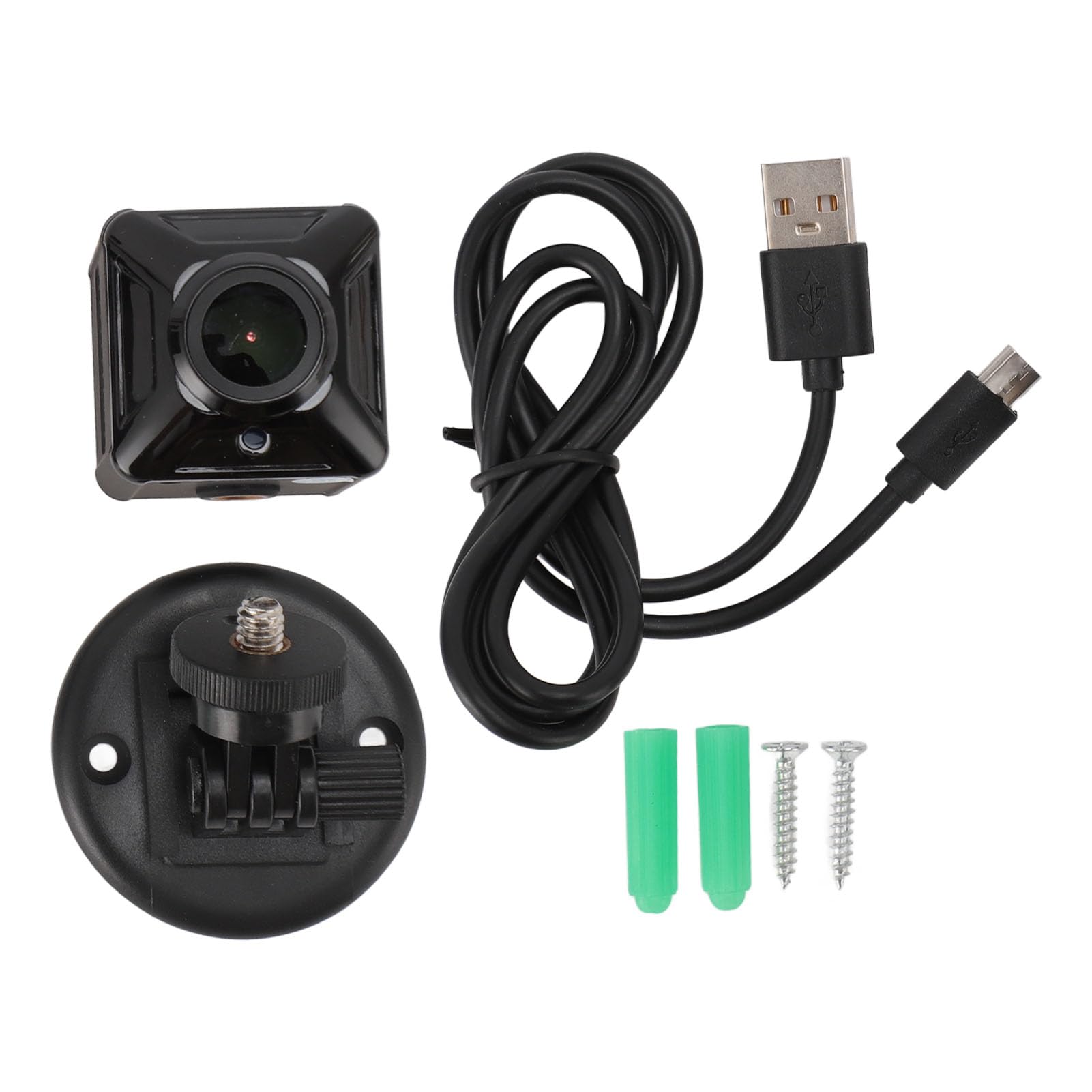 Small Wireless WiFi Camera - 1280x720P HD Video with 180° Wide Angle Lens | APP Remote Control, Night Vision & Motion Detection | Indoor Security Camera for Home, Baby Monitor & Car Surveillance