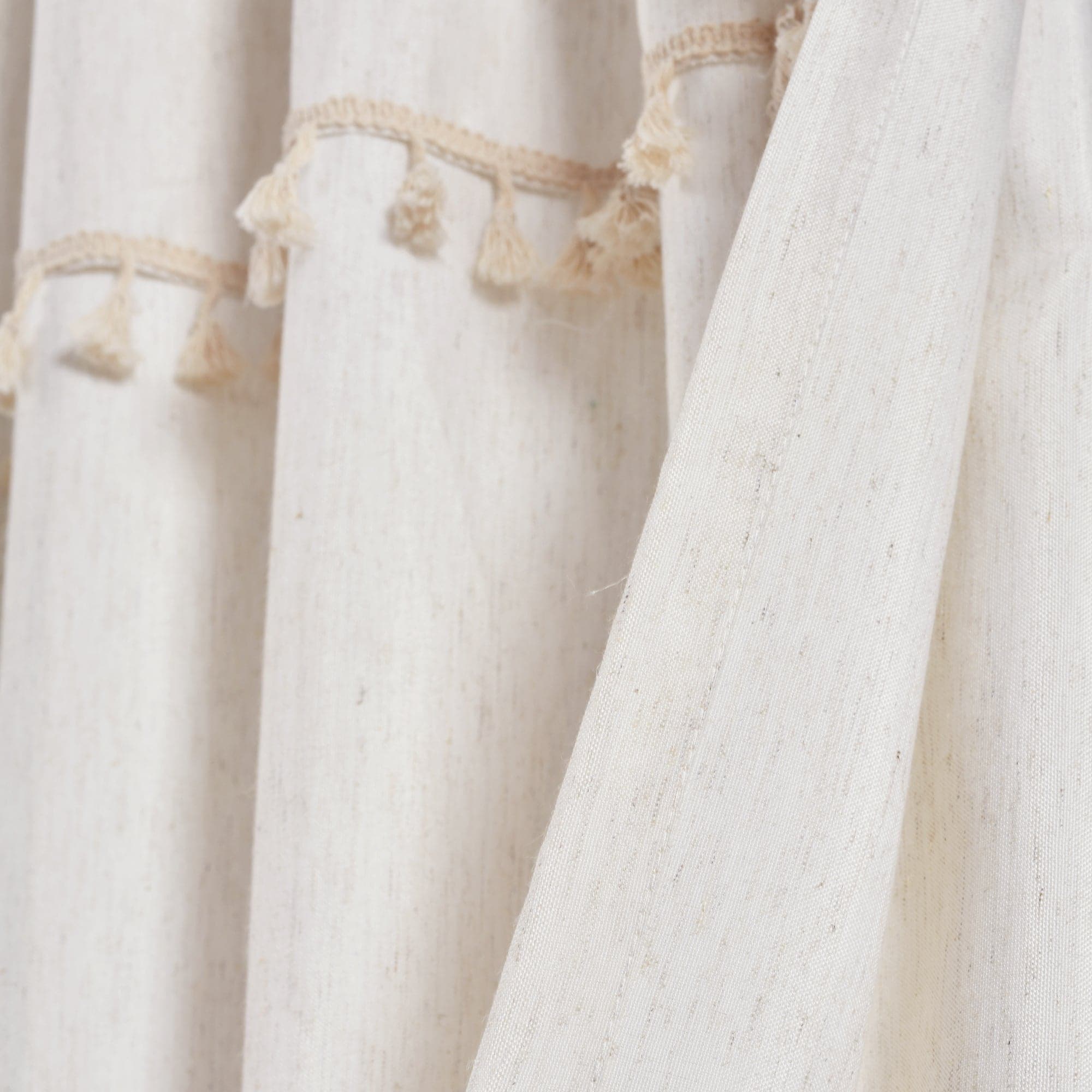 Elegant Ivy Tassel Window Curtain Panel Set - Blackout Drapes for Living Room & Bedroom - Home Decor with Leaf Pattern for French Doors & Windows