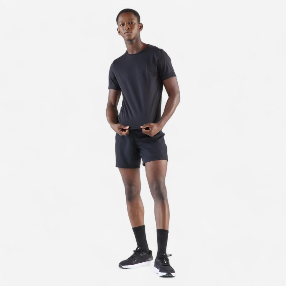 Kiprun Men's Run 100 Dry Running T-Shirt - Moisture Wicking Workout Tee for Jogging, Gym & Outdoor Activities