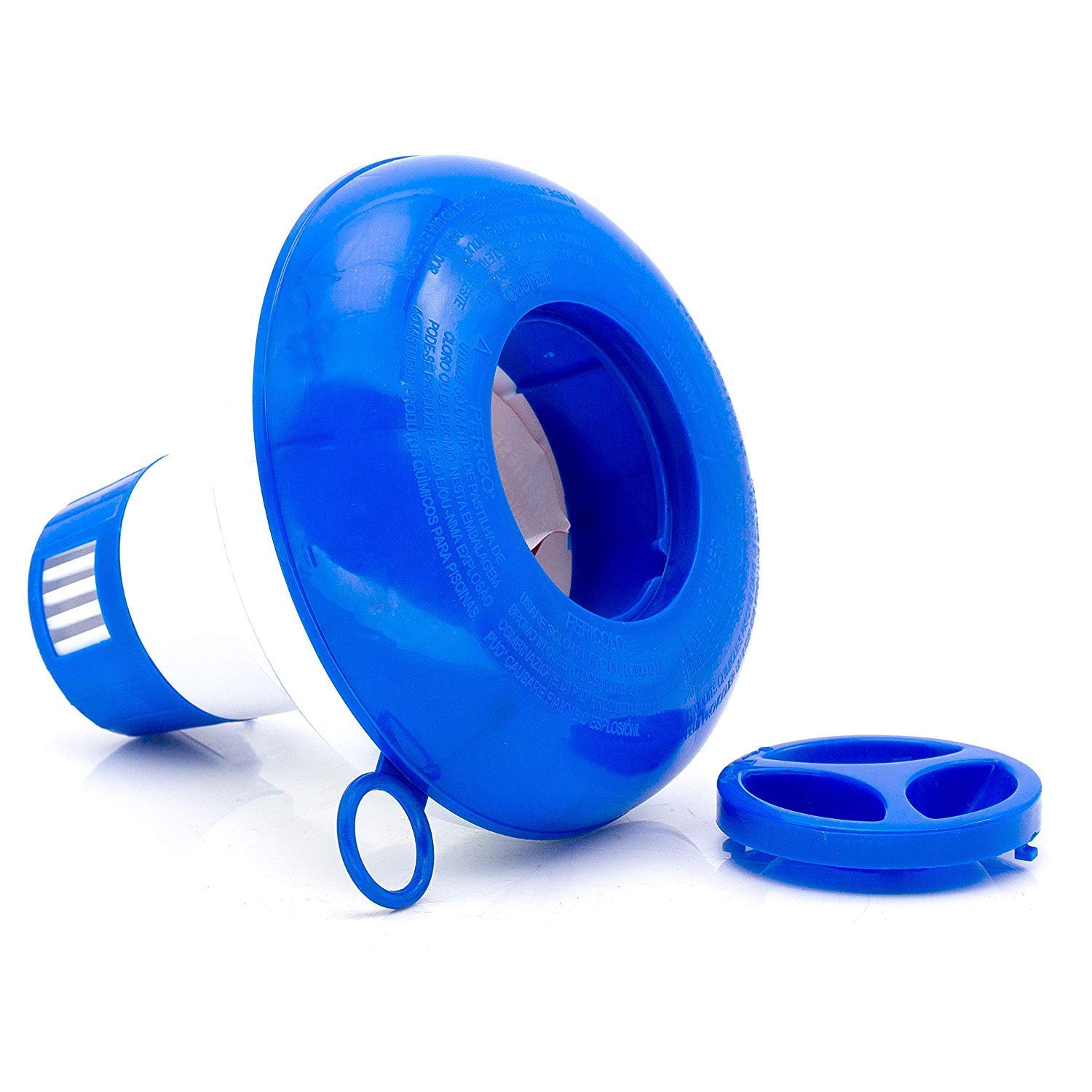 WWD POOL Floating Chlorine Dispenser for Swimming Pools & Spas - Foldable Chemical Tablet Floater Holds 1-Inch Chlorine/Bromine Tablets - Perfect for Hot Tubs, Inflatable Pools & Mini Spas | Easy Pool Maintenance Solution