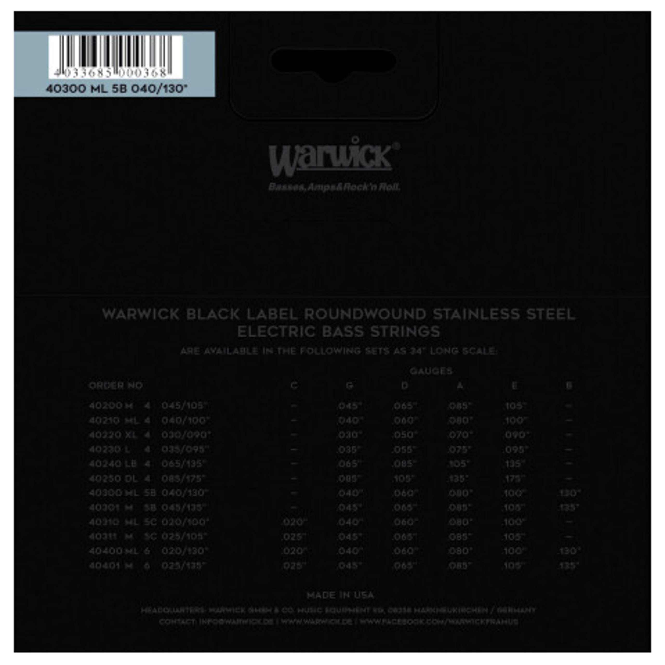Premium Black Label Stainless Steel Medium Gauge 5-String Bass Guitar Strings - Perfect for Rock, Jazz & Studio Recording