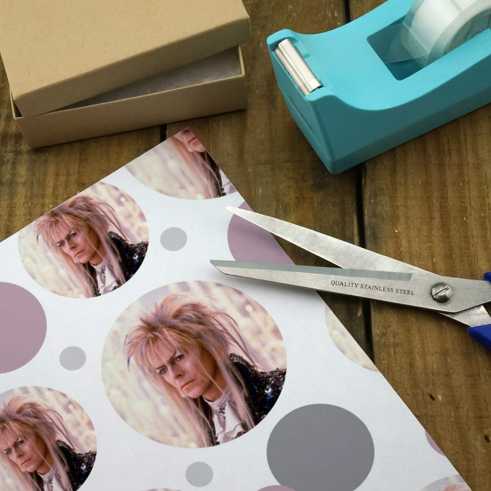 David Bowie as Jareth from Labyrinth Gift Wrap Paper Roll - Unique Bowie Themed Wrapping Paper for Birthdays, Christmas & Fan Gifts - Perfect for Music Lovers & Movie Fans