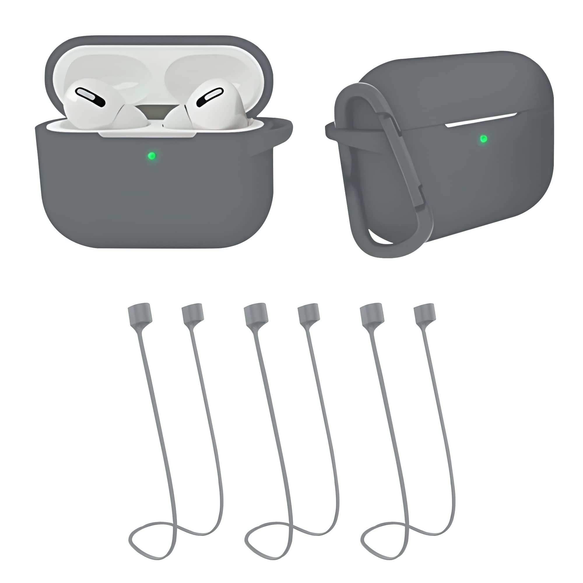Vannkit Pro Wireless Earbuds with Wireless Charging Case - Bluetooth 5.0 Pop-up Display, IPX5 Sweatproof, Includes 3 Anti-Loss Straps & Silicone Case (Charcoal Grey) | Perfect for Gym, Running, Travel & Daily Commute