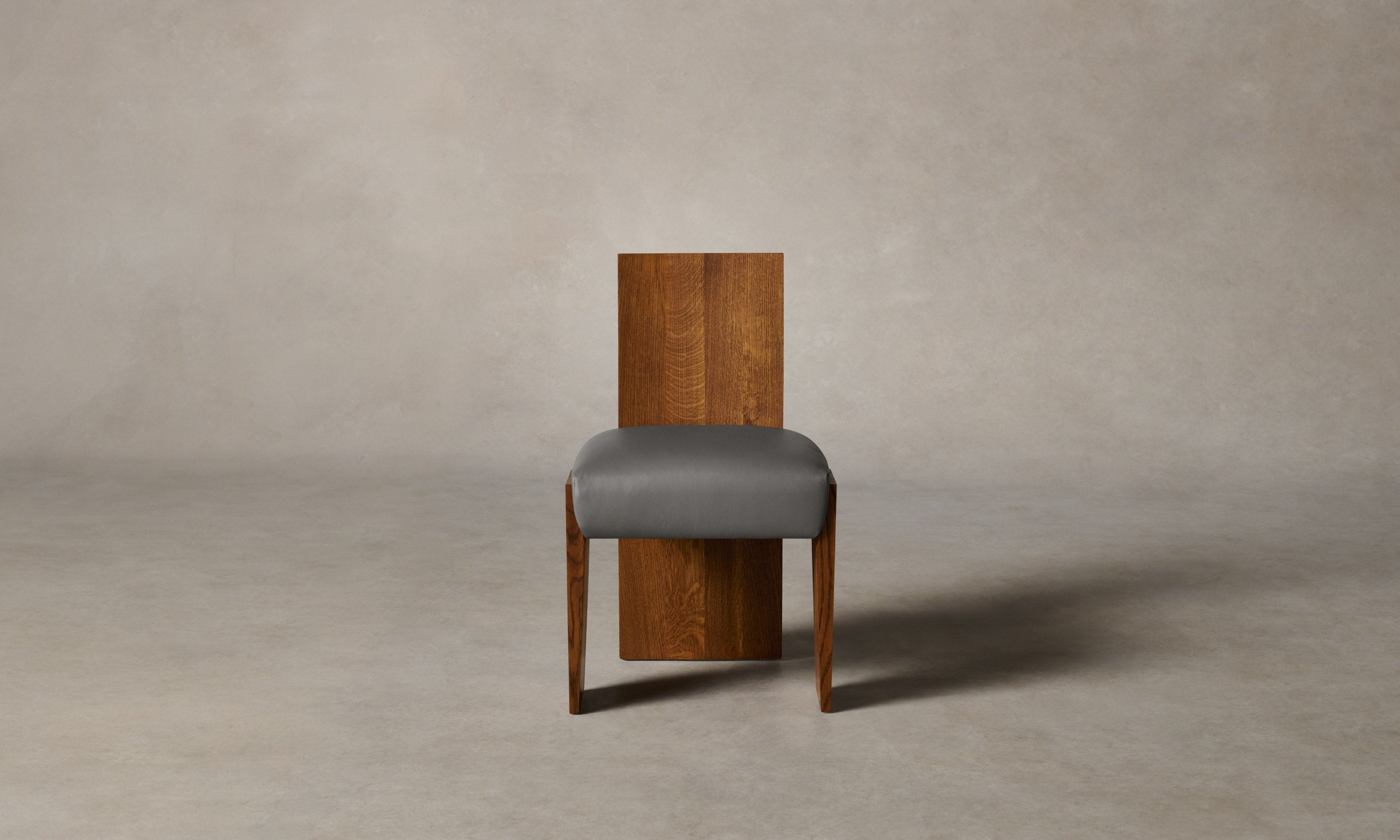 Garrett Dining Chair - Premium Pebbled Leather Upholstery, Solid Ash Wood Frame - Perfect for Modern Dining Rooms & Kitchen Tables