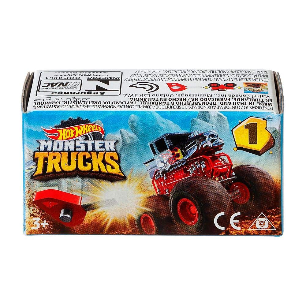 Hot Wheels Monster Trucks Mini Die-Cast Toy Cars - Collectible Vehicles for Kids (Styles May Vary) - Perfect for Playtime, Birthday Gifts & Car Racing Games