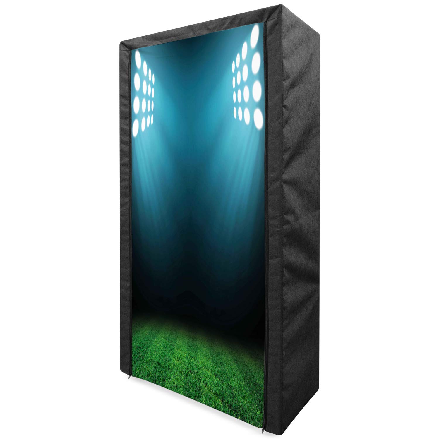Ambesonne Portable Fabric Wardrobe Closet with Shelves - 33.5