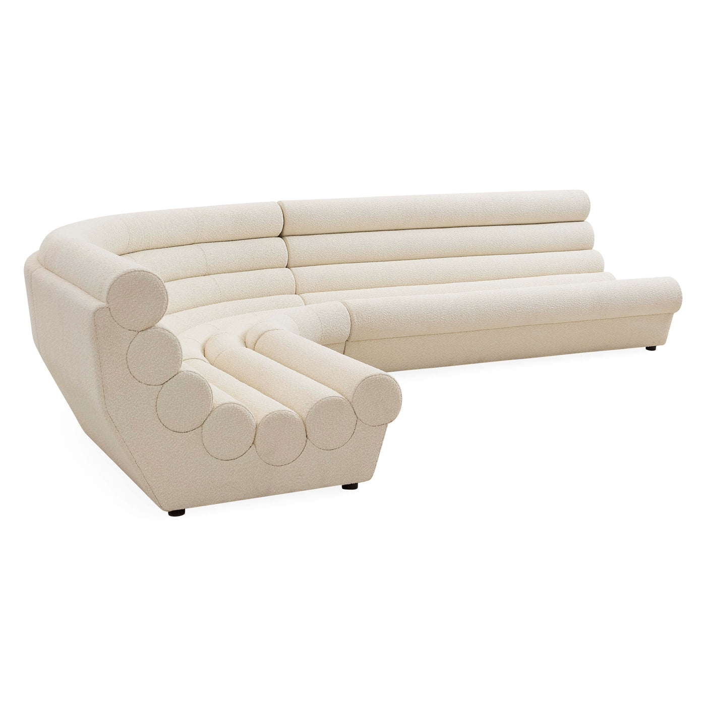 Modern Futura 3-Piece L-Shaped Sectional Sofa Set - Comfortable Living Room Furniture for Small Spaces & Apartments - Perfect for Lounging, Entertaining & Movie Nights