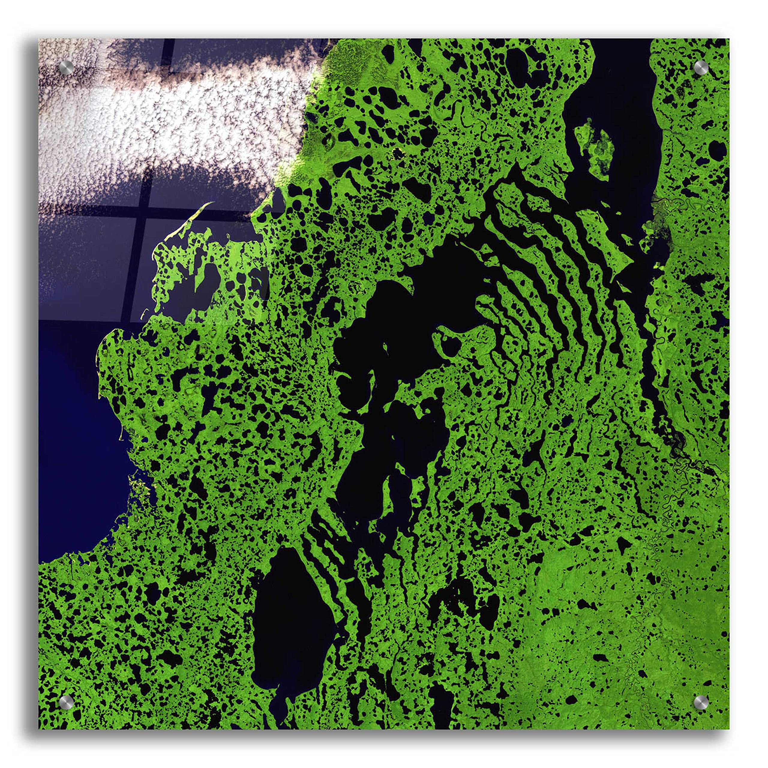 Epic Art 'Earth as Art: Remote Tundra' Acrylic Glass Wall Decor - 24x24 Inch Modern Abstract Landscape Painting - Perfect for Living Room, Bedroom & Office Decor