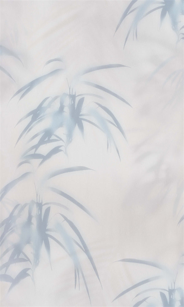 Champagne Pink & Grey Blue Tropical Leaves Wallpaper R5700 - Self-Adhesive Peel and Stick Wallpaper for Bedroom, Living Room, Bathroom Decor