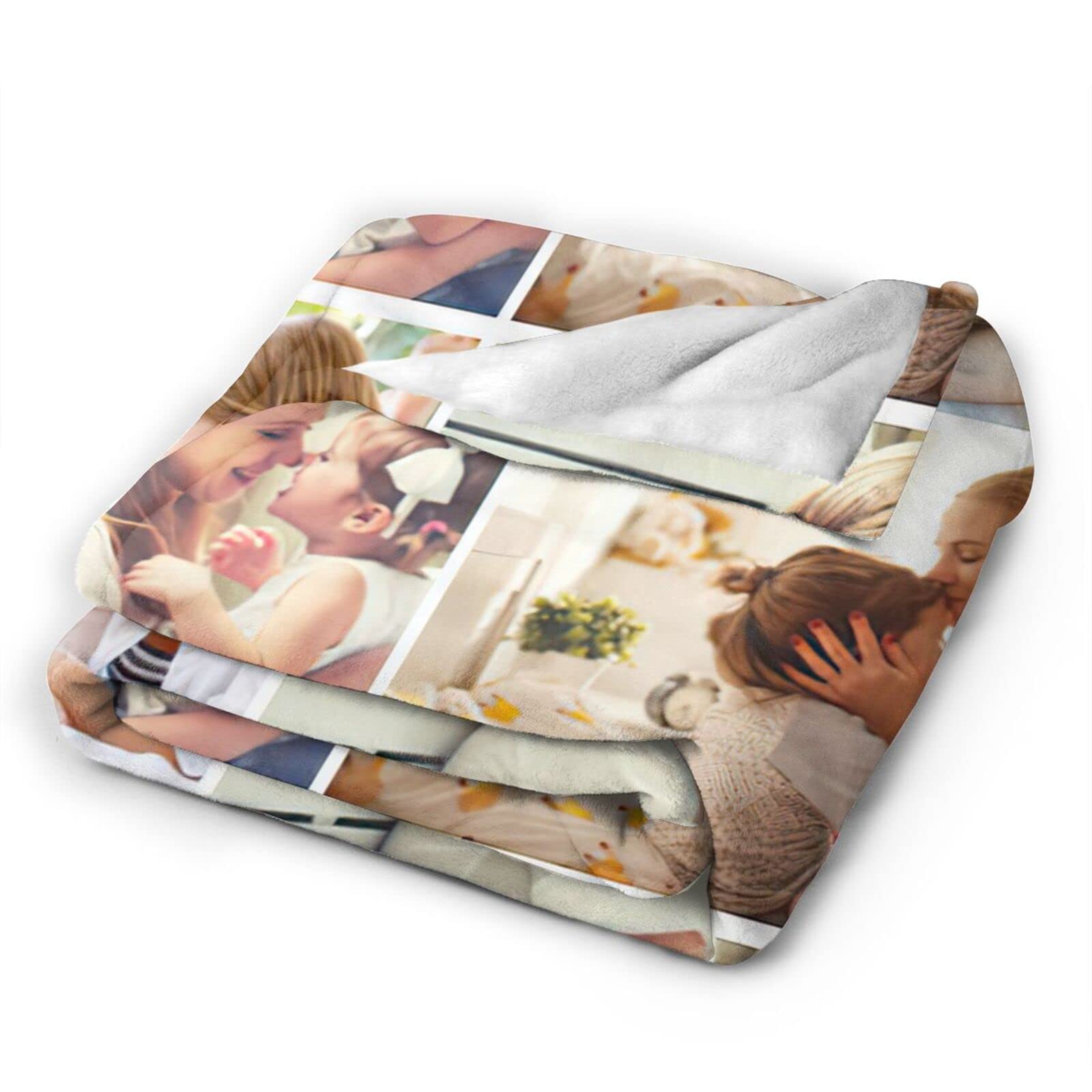 Personalized Photo Blanket - Custom Collage Throw Blanket for Kids, Adults & Family - Unique Gift & Keepsake for Birthdays, Anniversaries & Holidays - Cozy Home Decor for Bedroom, Sofa & Travel