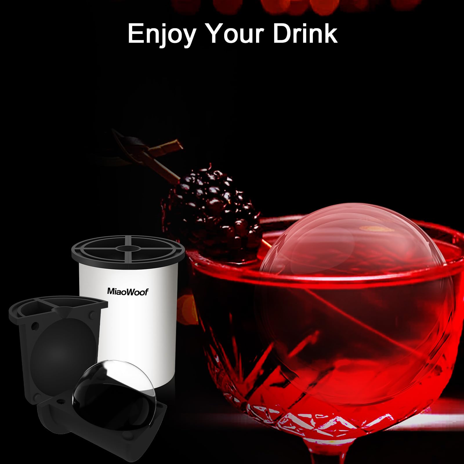 Premium 2.5 Inch Stainless Steel Clear Ice Cube Maker with Silicone Mold - Perfect for Cocktails, Whiskey, Bourbon & Drinks - Ideal Bar Accessory & Whiskey Gifts for Men (2 Pack) - Elevate Your Home Bar & Entertaining Experience