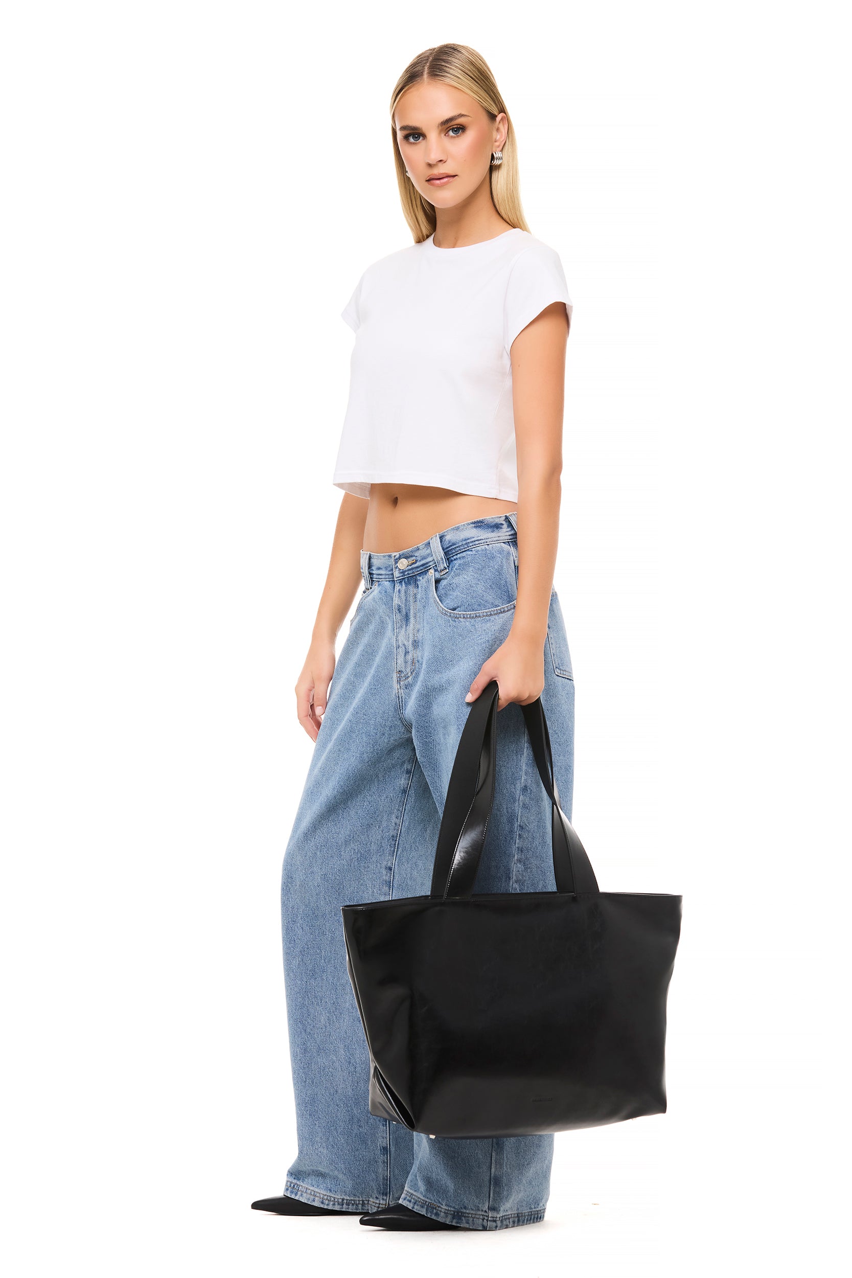 Premium Gina Black Tote Bag for Women - Stylish & Spacious Designer Handbag for Work, Travel & Everyday Use