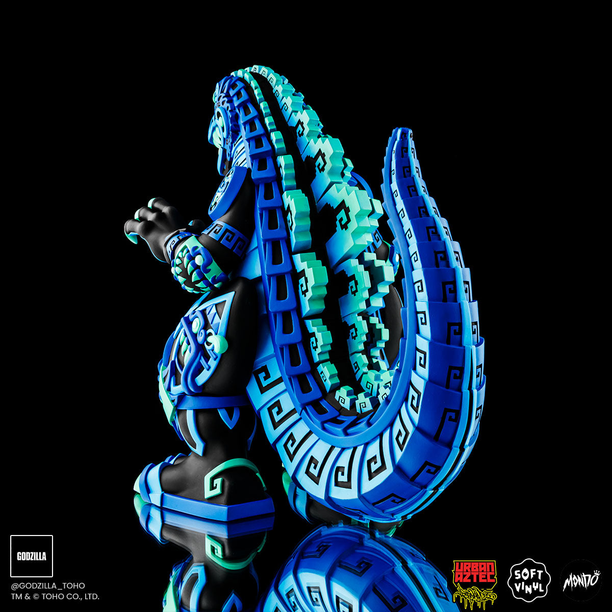 Urban Aztec Godzilla Vinyl Designer Figure - Heat Ray Variant Timed Edition | Collectible Monster Toy for Display & Gifts | Perfect for Anime Fans & Pop Culture Collectors