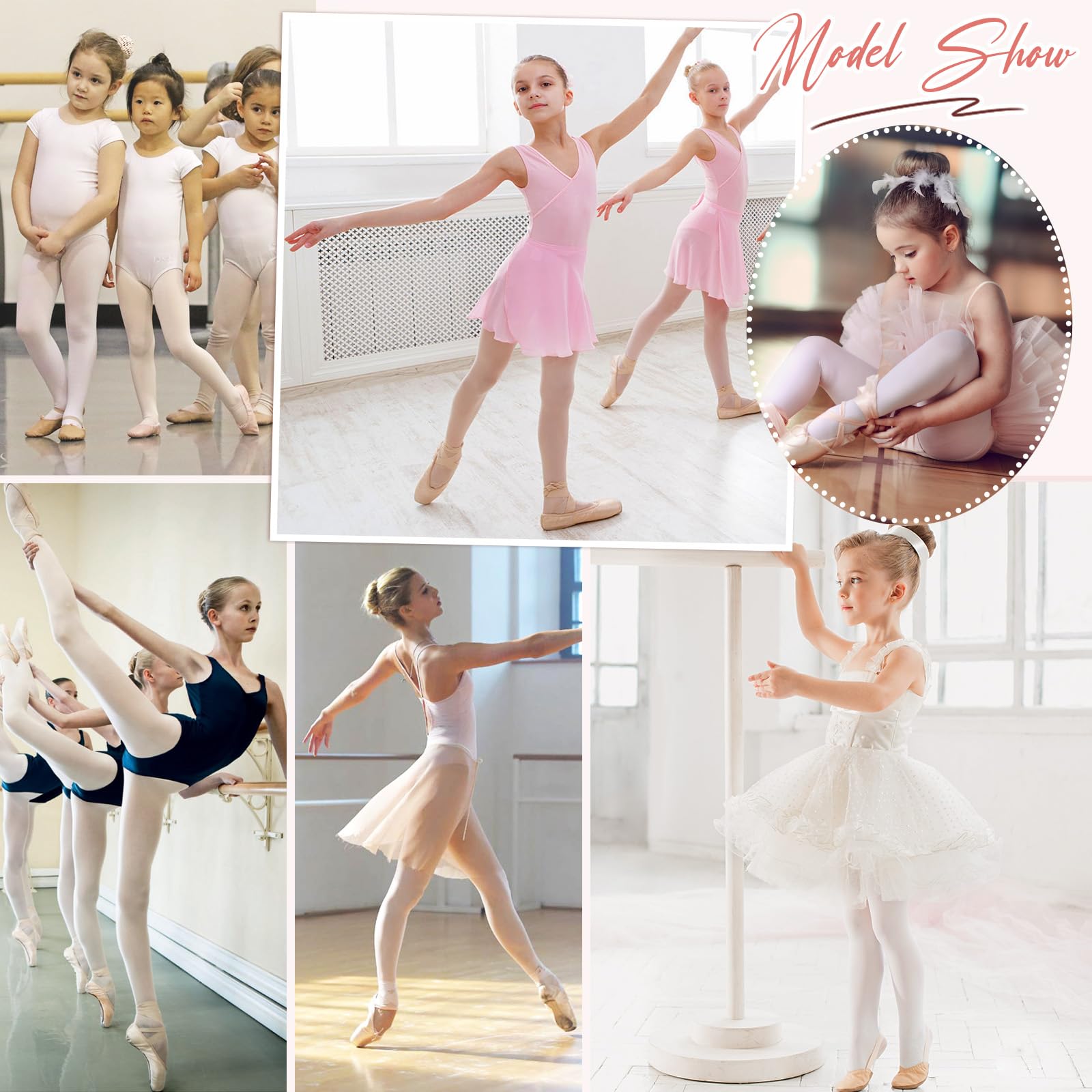 American Trend Girls Ballet Dance Tights - Soft Stirrup Leggings for Ballet, Jazz & Contemporary Dance (Perfect for Dance Classes, Performances & Rehearsals)