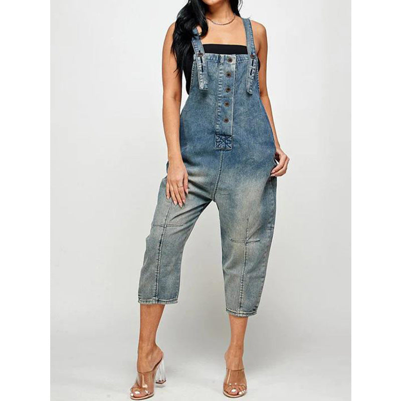 Women's Casual Fashion Siamese Suspender Jeans - High Waisted Denim Pants for Women | Perfect for Streetwear, Dating & Everyday Outfits