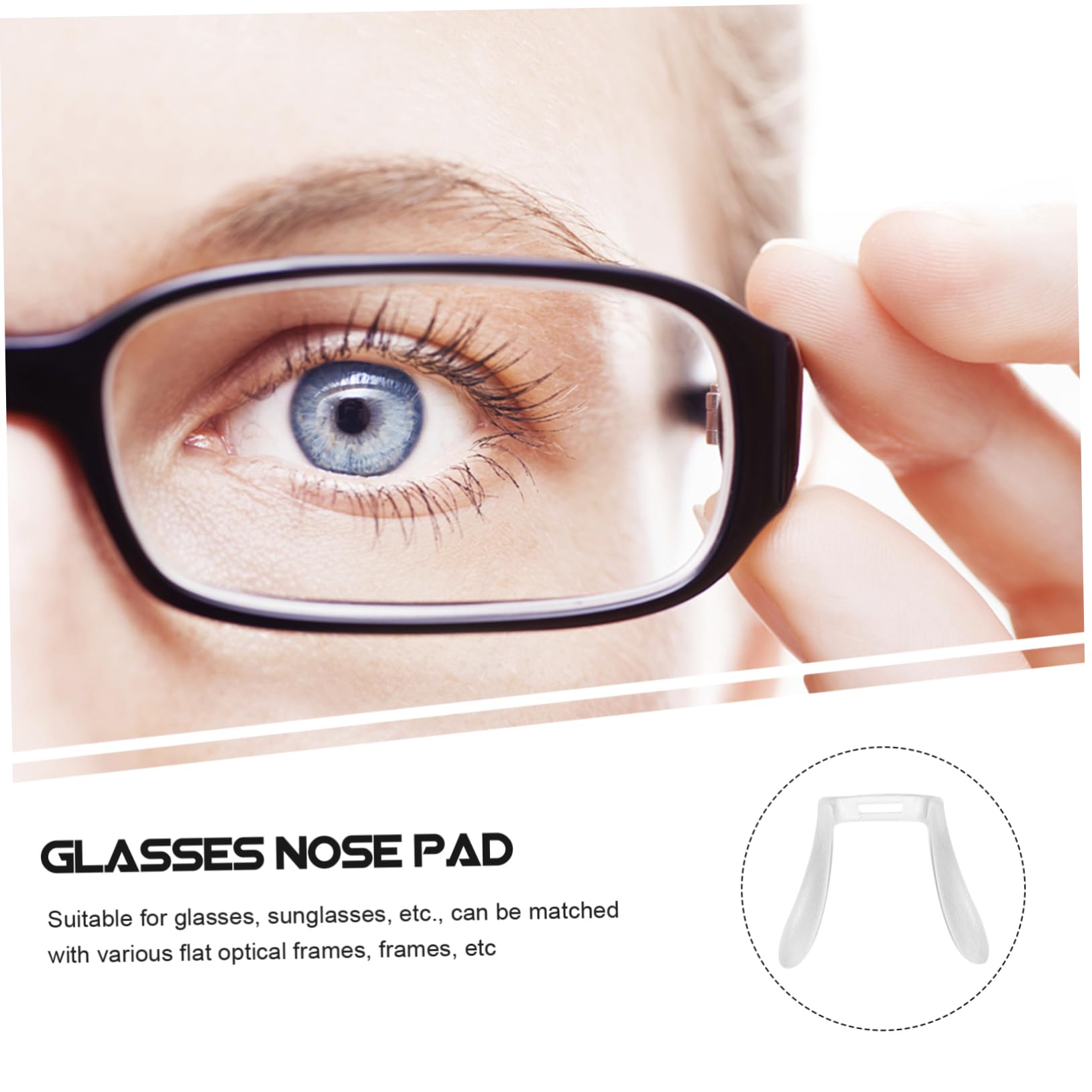 SOLUSTRE 3-Pack Hard Plastic Nose Pads & Temple Tips for Glasses & Sunglasses - Replacement Eyewear Support Pads for Comfort & Durability - Perfect for Reading, Driving, and Outdoor Activities