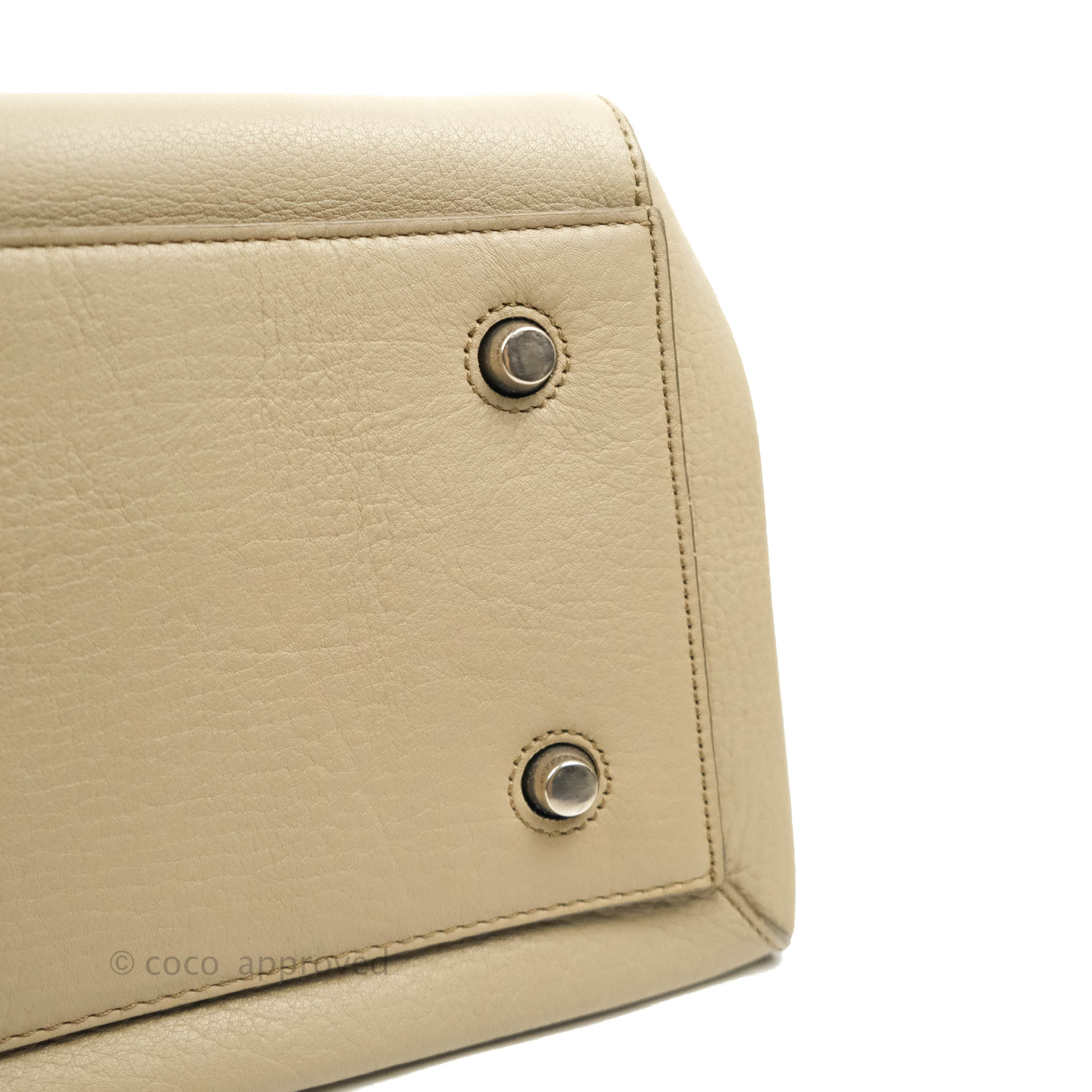 Celine Medium Edge Bag in Etaupe Grained Calfskin Leather - Luxury Crossbody Purse for Women, Perfect for Work, Travel & Evening Events