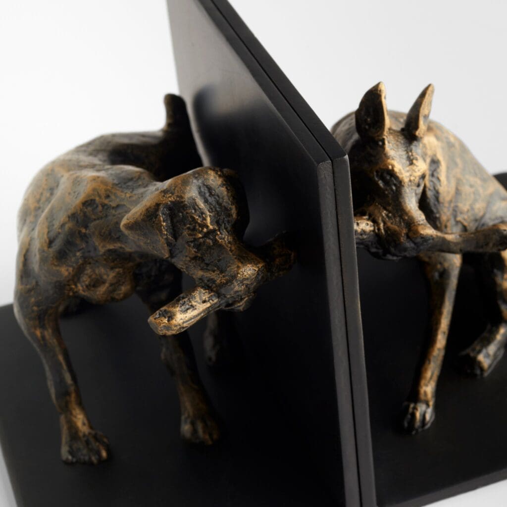 Cyan Design 11565 Old World Marathon Bookends - Heavy Duty Metal Bookends for Bookshelves, Office, and Home Decor - Perfect for Organizing Books, Magazines, and Collectibles