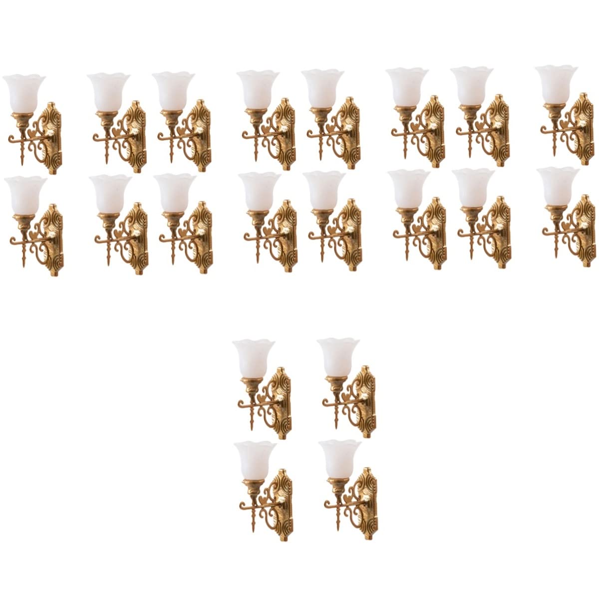 GANAZONO 5 Sets Miniature Wall Lamps - Decorative Sand Table Lights, Luminous Dollhouse Decor, DIY Micro Landscape Lighting (4pcs x 5) - Perfect for Home Decoration, Model Displays & Creative Projects