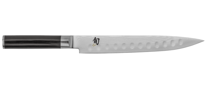 Shun Classic 9-Inch Granton Edge Slicing Knife - Premium Japanese Kitchen Knife for Meat, Roasts & Sushi - Perfect for Chefs & Home Cooking