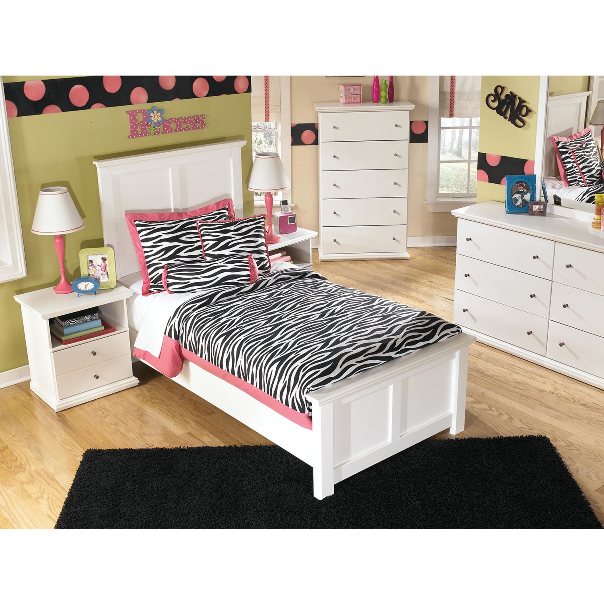 Bostwick Shoals Panel Bed - Queen Size White Wooden Bed Frame with Upholstered Headboard | Perfect for Modern Bedroom, Guest Room & Master Suite Decor