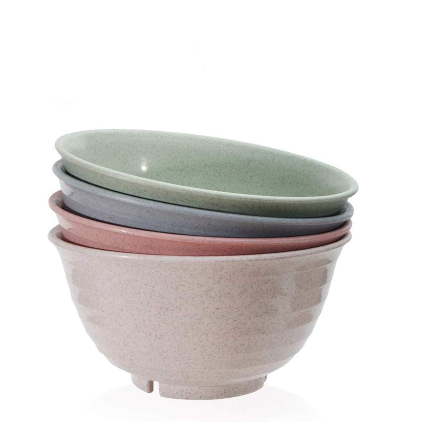 4-Pack 6-Inch (24 OZ) Eco-Friendly Wheat Straw Bowls - Unbreakable, Non-Toxic, Microwave & Dishwasher Safe - Healthy Tableware for Kids & Adults - Perfect for Cereal, Soup, Rice, Snacks & Fruit - Ideal for Home, Office, Picnics & Camping