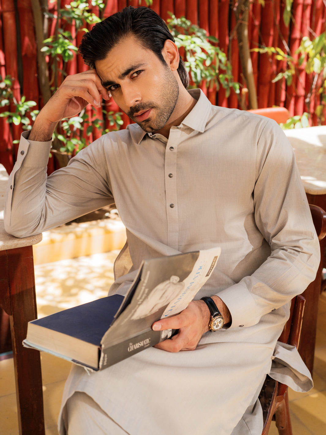 Premium Cotton Ash Grey Shalwar Kameez - Traditional Pakistani Dress by Almirah | Wasim Akram Collection | Elegant & Comfortable for Weddings, Festivals & Special Occasions