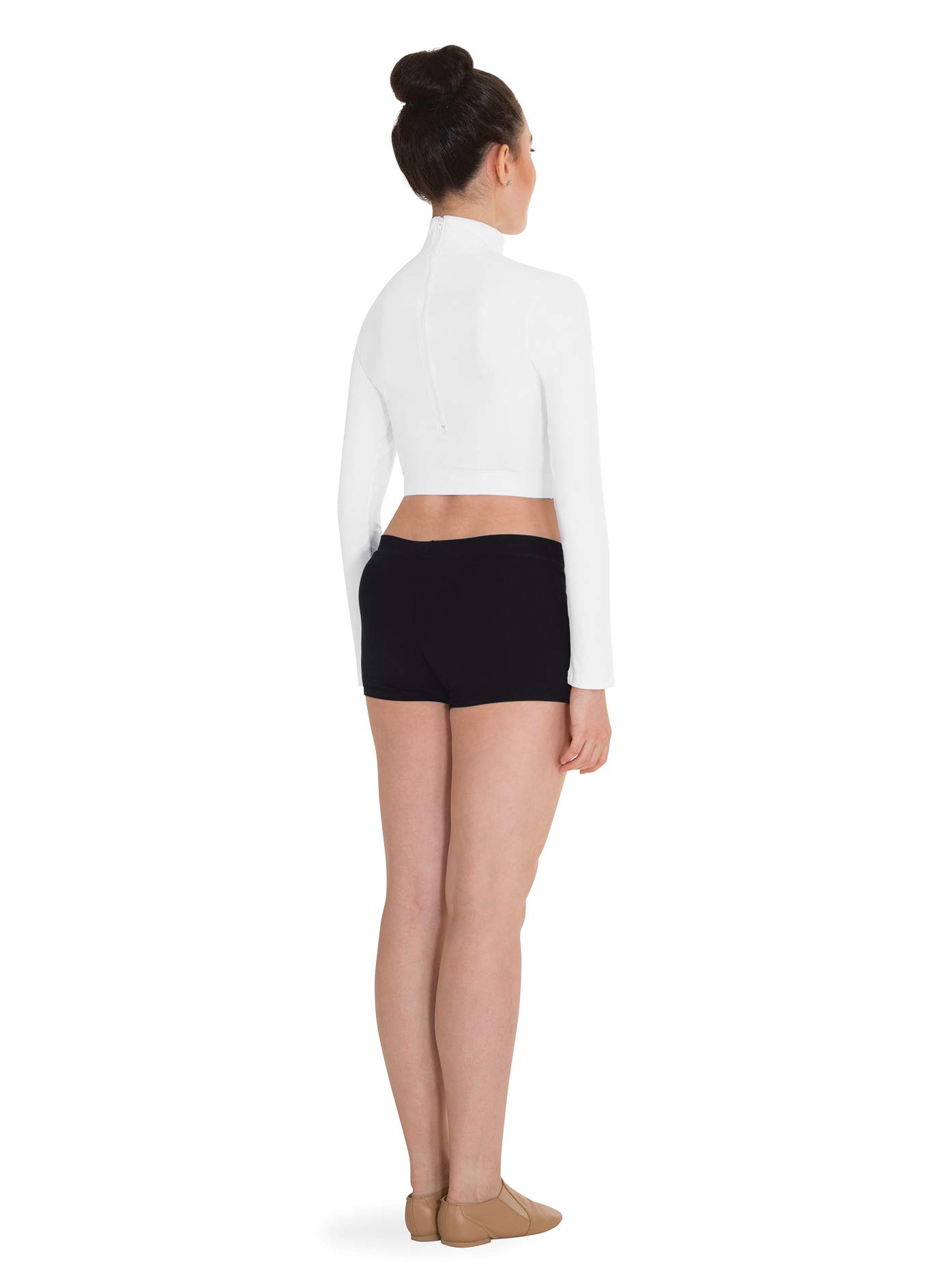 Body Wrappers Adult Long Sleeve Crop Top - Comfortable Stretchy Dancewear for Women - Perfect for Yoga, Ballet & Workouts