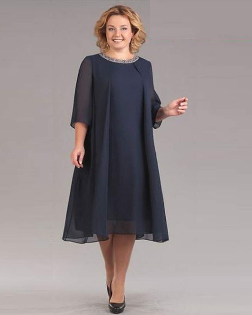 Elegant A-Line Chiffon Mother of the Bride Dress with Jacket - Wedding Guest & Grandmother Formal Gown for Church Ceremonies, Receptions & Special Occasions