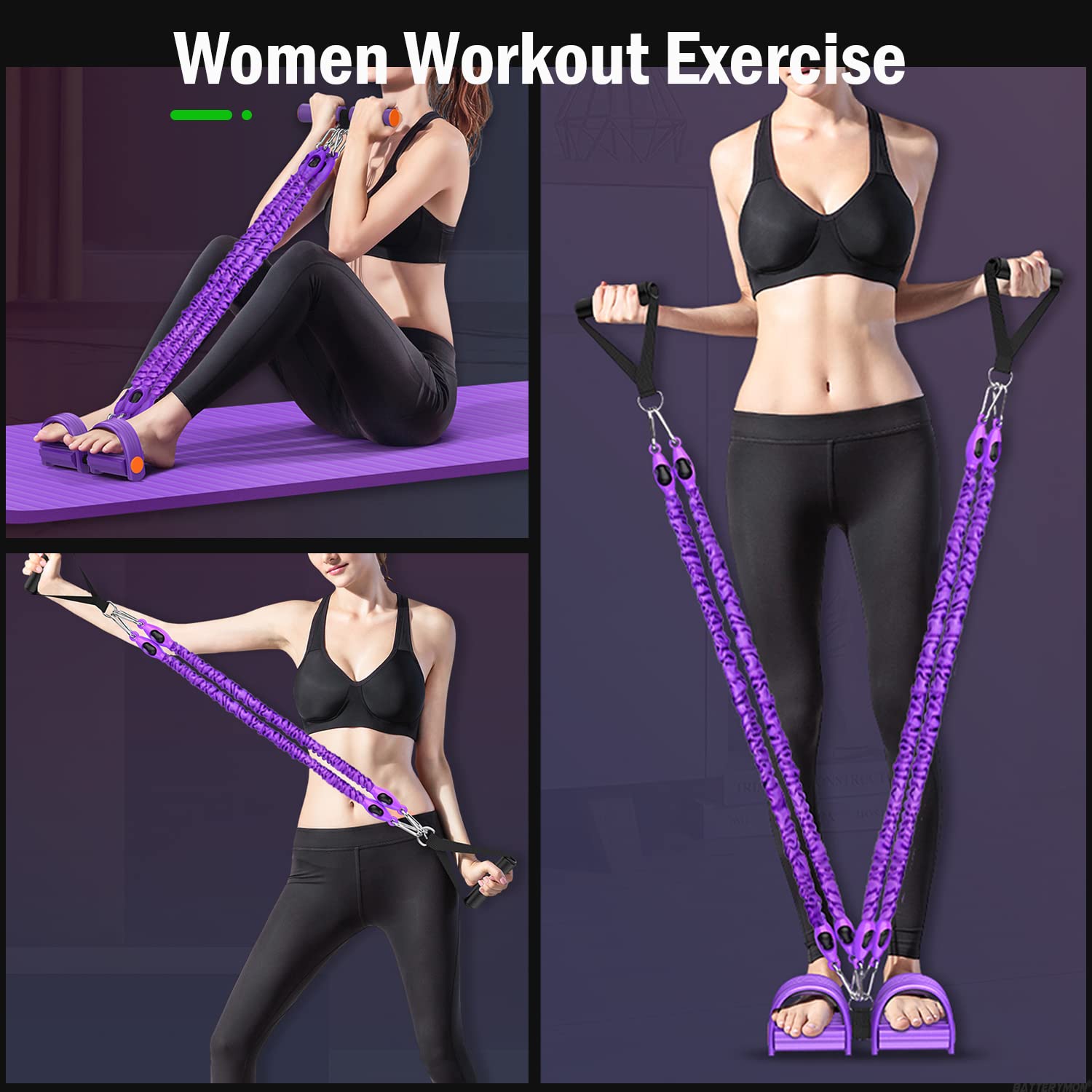 Premium Resistance Bands Set with Pull Rope & Thigh Master - Full Body Workout Equipment for Arms, Legs, Back, Butt, Waist, Shoulders & Abs | Home Gym, Physical Therapy & Stretching Training | Perfect for Yoga, Pilates & Strength Exercises