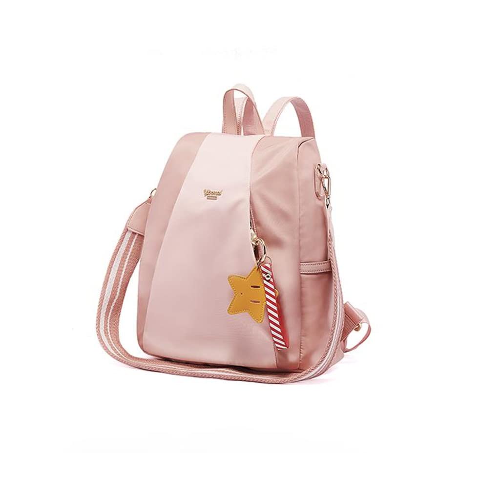 WJJ Women's Fashion Anti-Theft Oxford Cloth Backpack - Dual-Use Casual College Student Bag for School & Travel (Pink) | Perfect for Campus, Commuting & Weekend Getaways