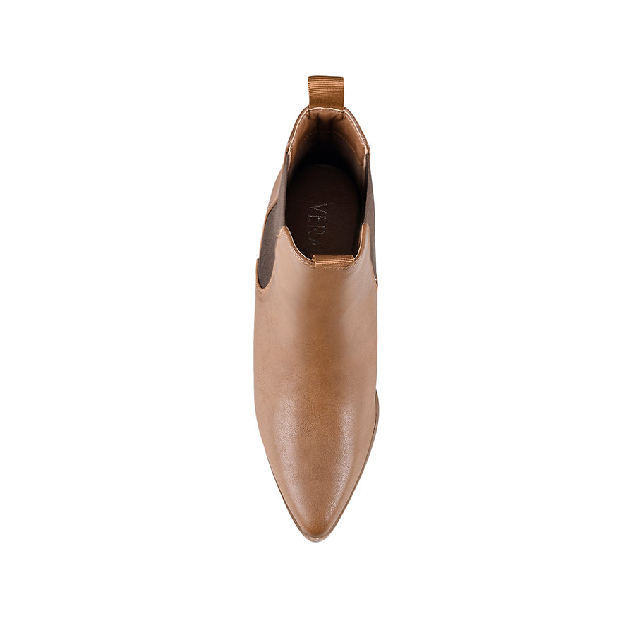 Stylish Tan Softee Filo Chelsea Ankle Boots for Women - Comfortable & Fashionable Fall/Winter Booties - Perfect for Casual Outfits, Office Wear & Date Nights