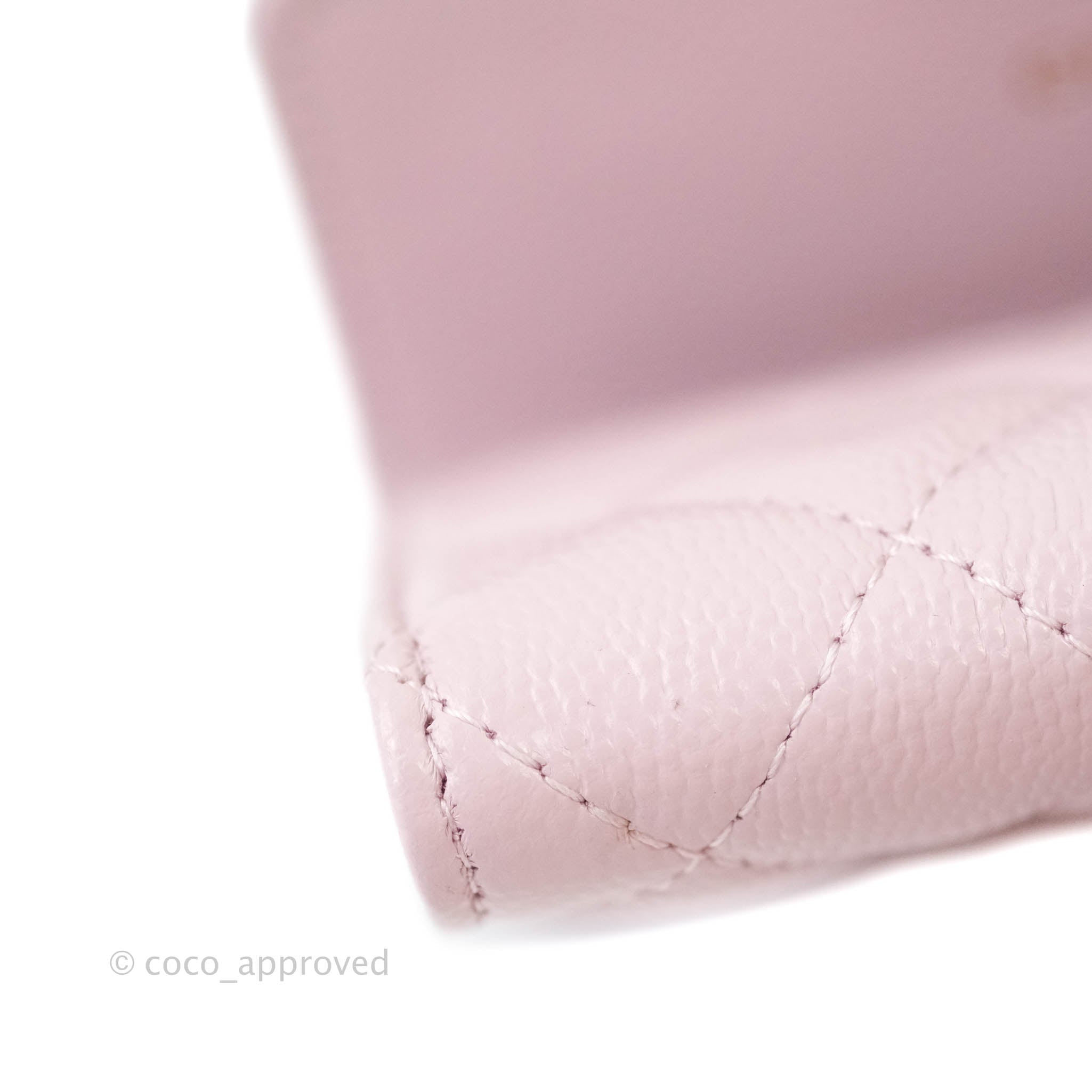 Chanel Caviar Quilted Flap Card Wallet in Lilac Rose Clair with Gold Hardware | 21S Collection | Perfect for Everyday Use & Luxury Gift Giving