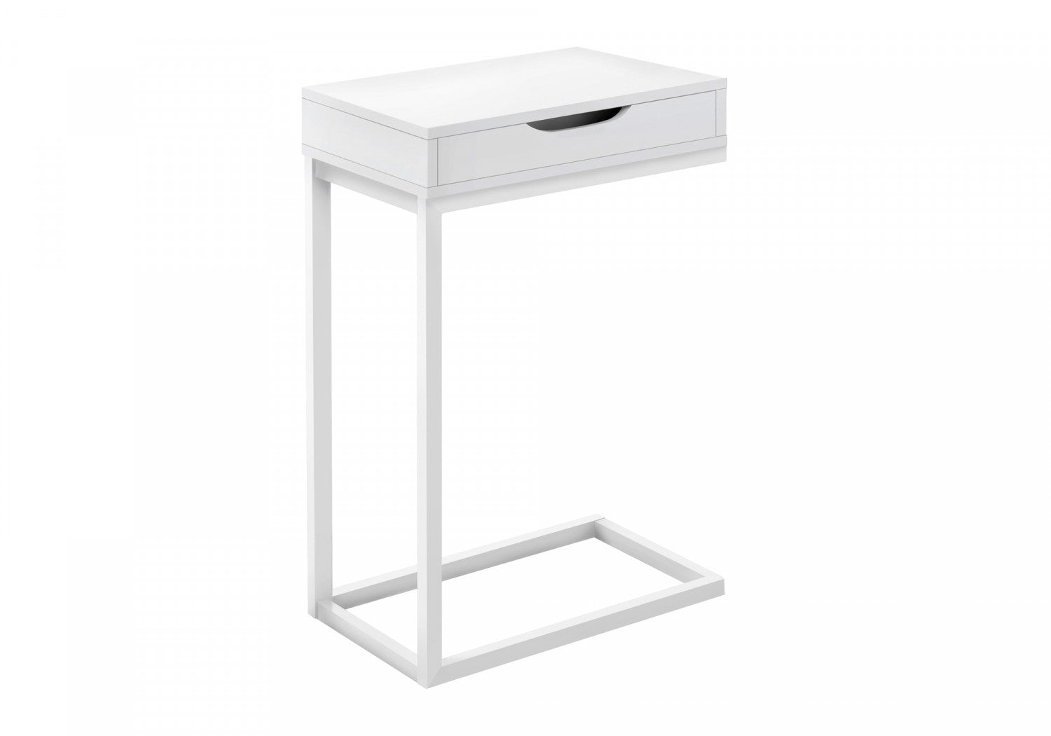 Modern White Astra Side Table - Small Accent Table for Living Room, Bedroom, or Office - Stylish End Table with Minimalist Design for Home Decor