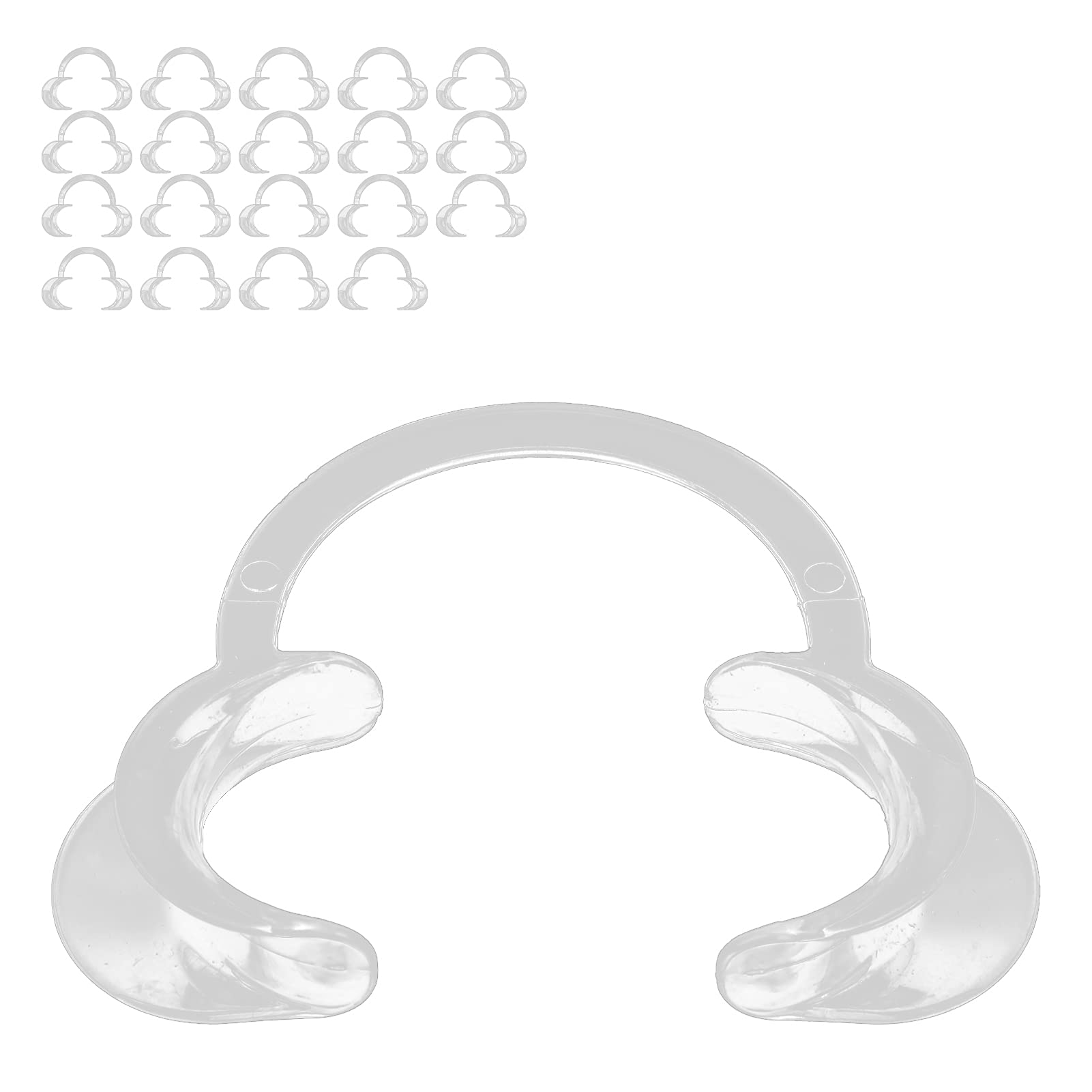 20pcs Disposable C-Shape Lip Cheek Retractors - Transparent Dental Mouth Opener for Teeth Whitening & Dental Procedures - Perfect for Dentists, Hygienists & At-Home Teeth Care