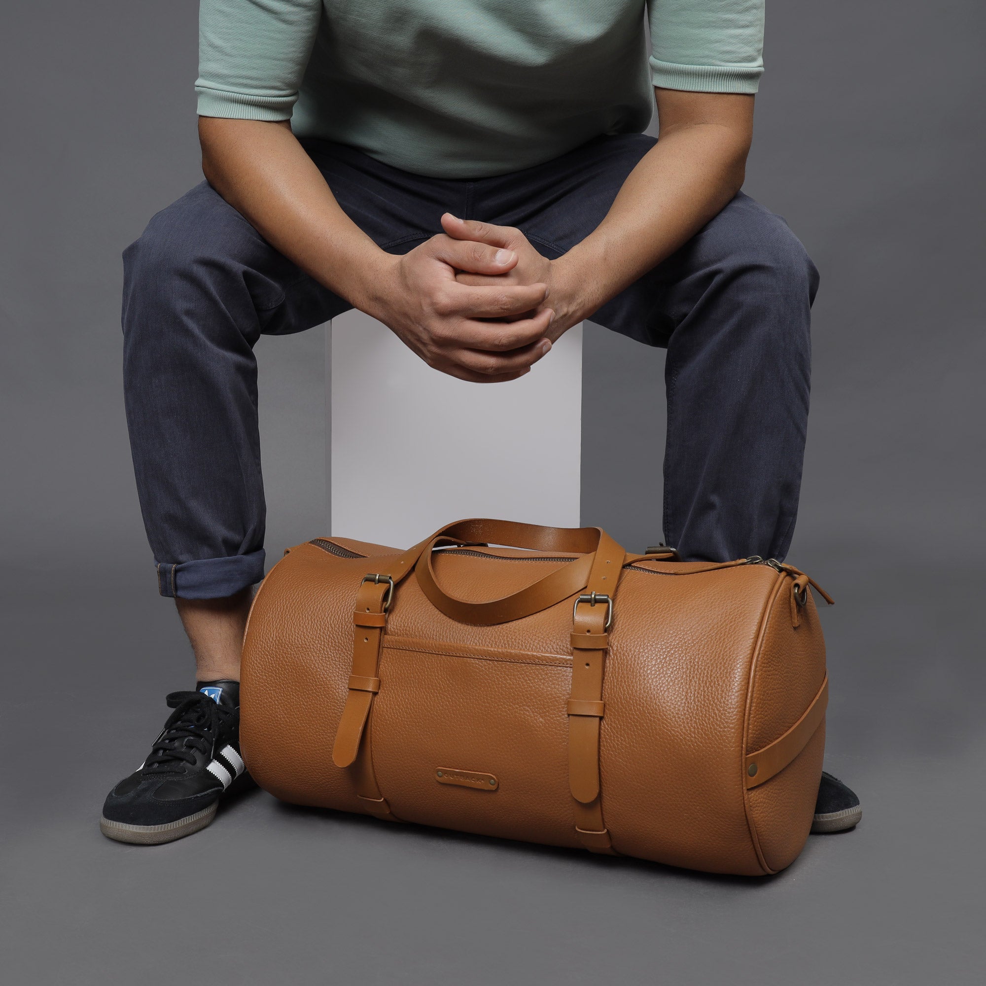 Premium Miami Leather Gym Bag for Men & Women - Durable Workout Duffel with Adjustable Strap - Perfect for Gym, Travel & Sports