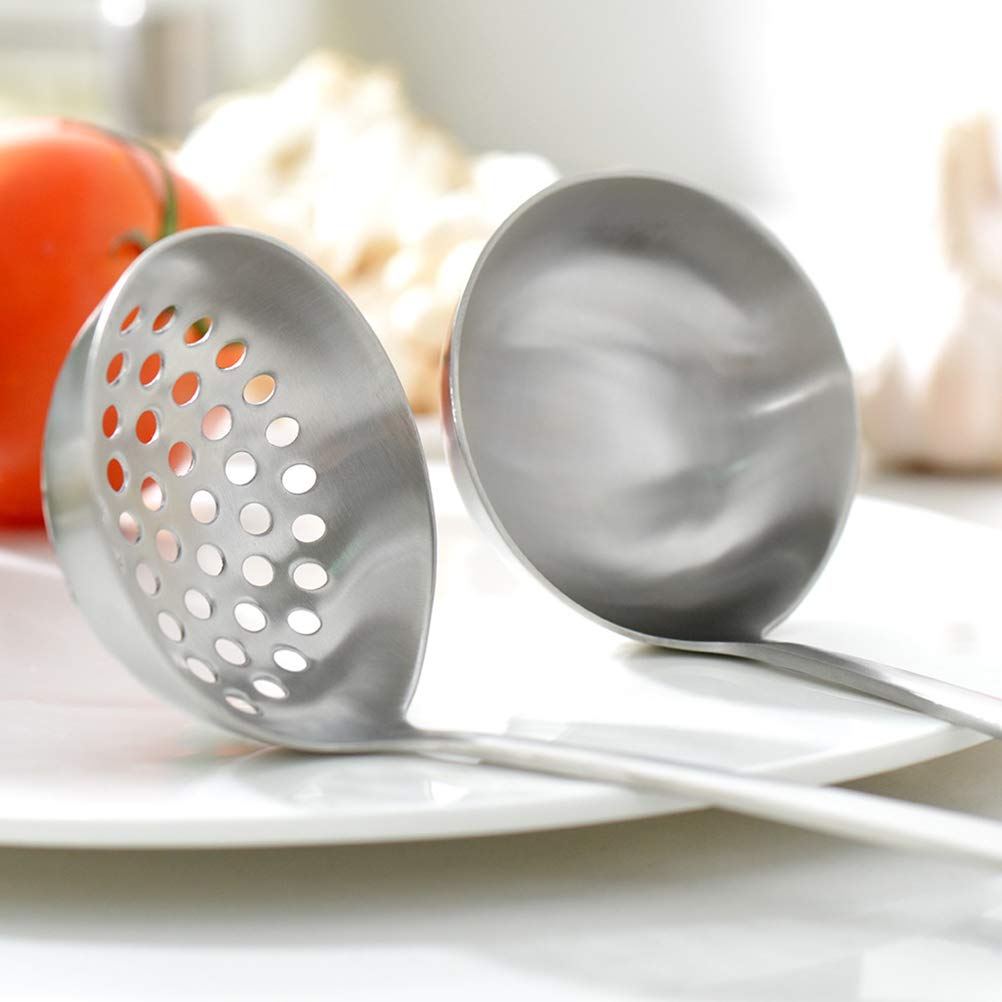 DOITOOL 1-Piece Stainless Steel Soup Ladle - 12