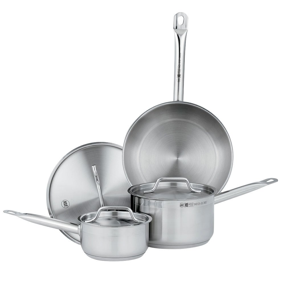 Vollrath Optio™ 6-Piece Nonstick Cookware Set - Pots and Pans for Professional & Home Cooking, Perfect for Frying, Sautéing, and Boiling