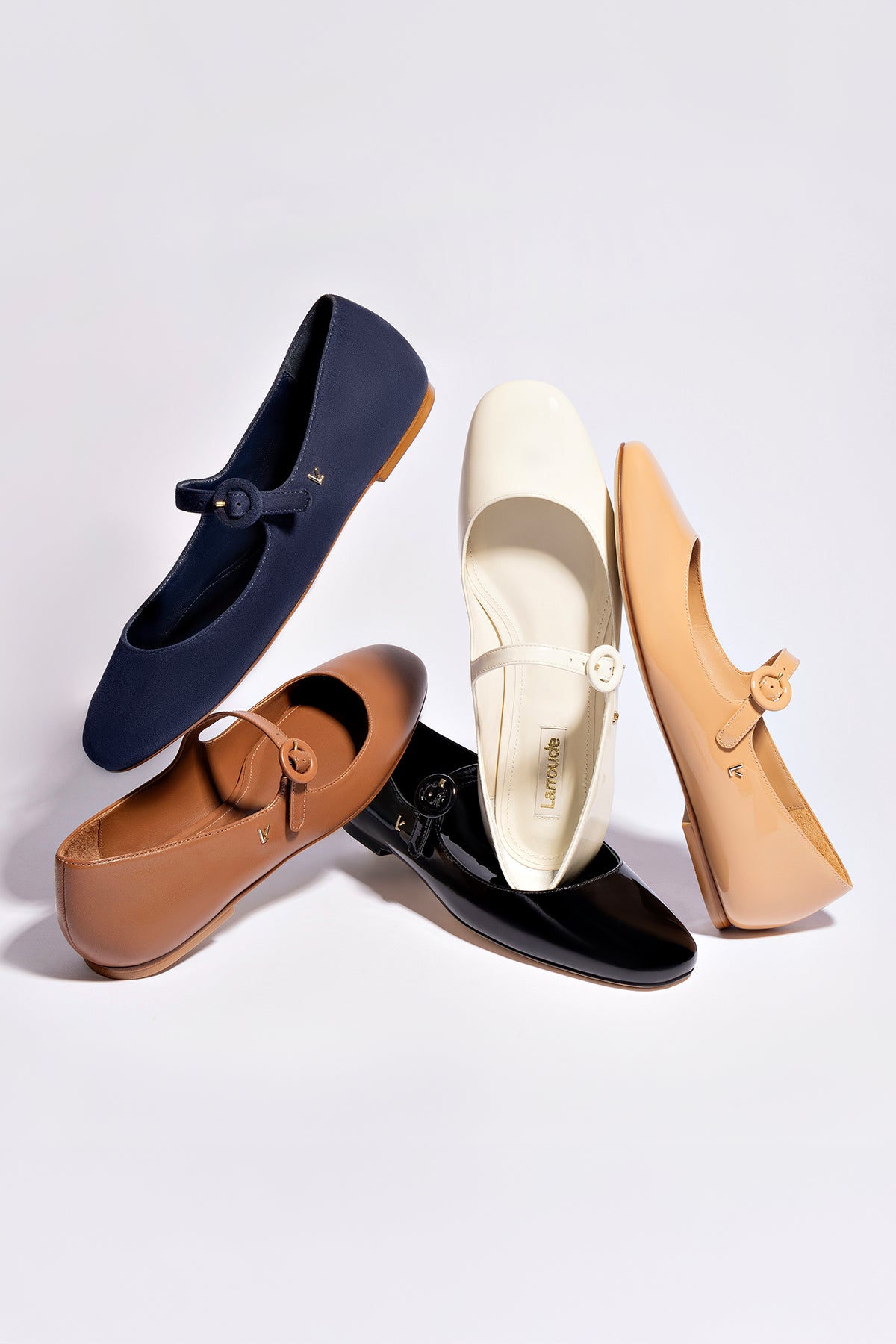 Blair Women's Ivory Patent Leather Ballet Flats - Comfortable & Stylish Shoes for Work, Office, and Casual Wear