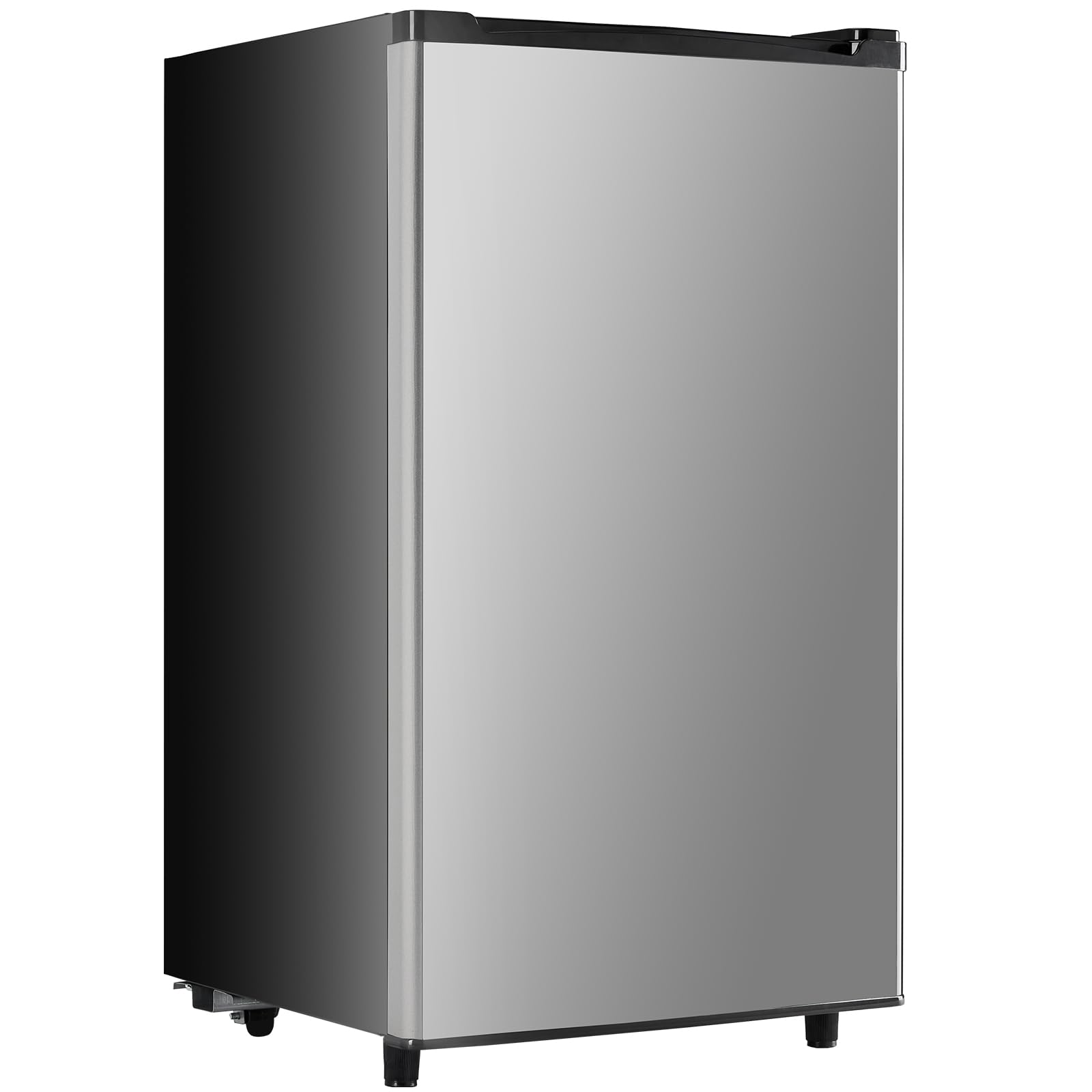 Sweetcrispy 3.2 Cu.Ft Mini Fridge with Freezer - Compact Single Door Refrigerator with Adjustable Thermostat, Energy Efficient & Low Noise - Perfect for Bedroom, Office, Dorm, Apartment, RV, or Small Spaces (Silver Door) - Keep Drinks Cold & Food Fresh Anywhere