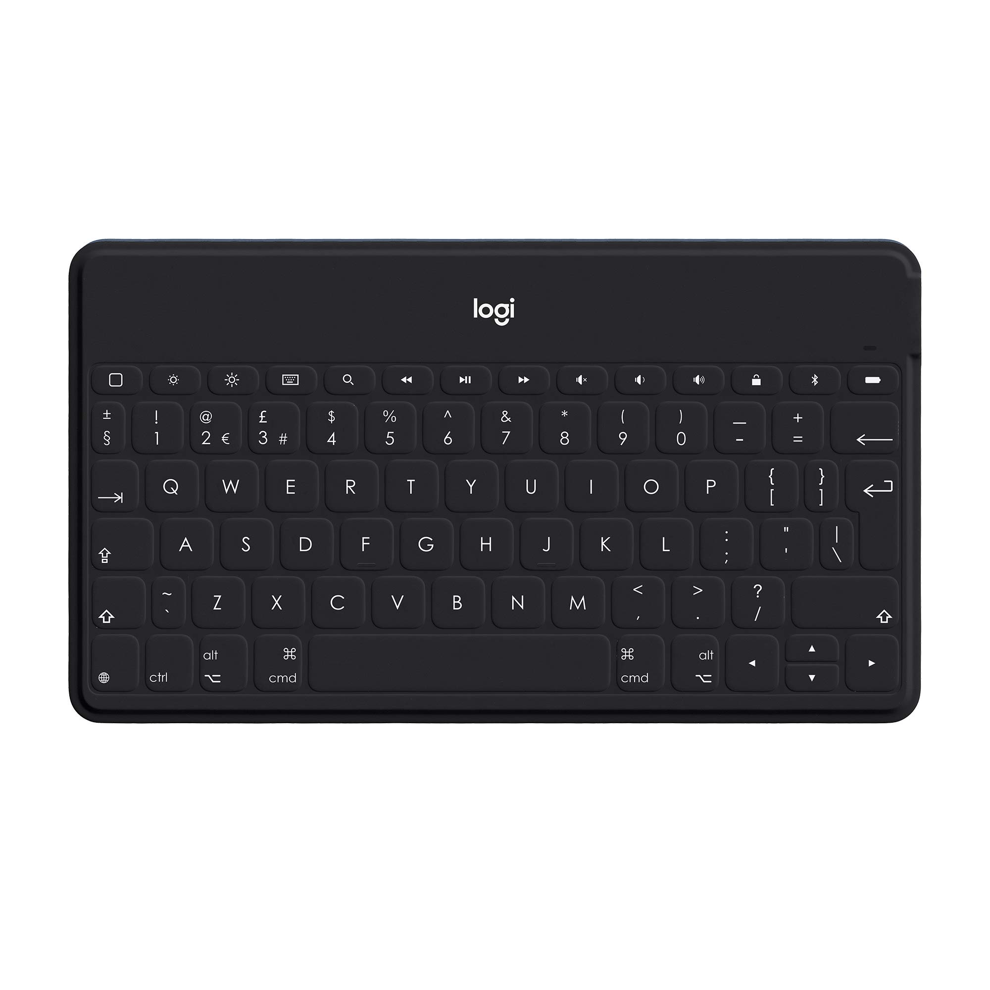 Logitech Keys-to-Go Ultra Slim Lightweight Bluetooth Keyboard for iPhone iPad Mac Apple TV & iPad Air 5th Gen (2022) - Black | Portable Wireless Keyboard for Travel Work Home Office & On-The-Go Typing