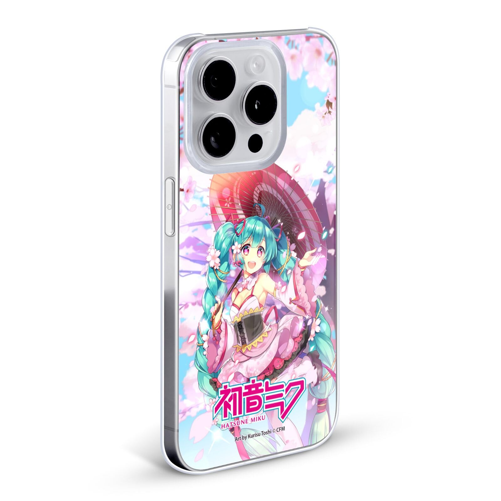 Officially Licensed Hatsune Miku Sakura Design Hard Case for Apple iPhone 7 Plus/iPhone 8 Plus - Cute Anime Protective Cover for School, Work & Daily Use