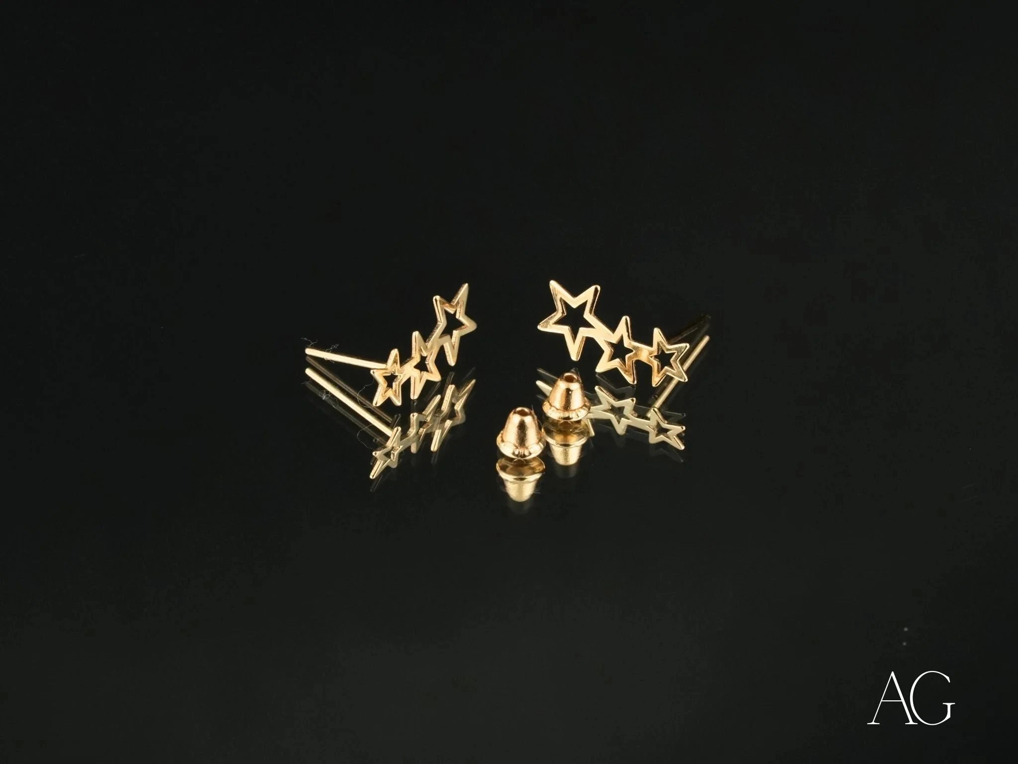 3 Stars Earrings for Women - Dainty Gold/Silver Star Stud Earrings for Everyday Wear | Perfect for Date Night, Office & Casual Outfits