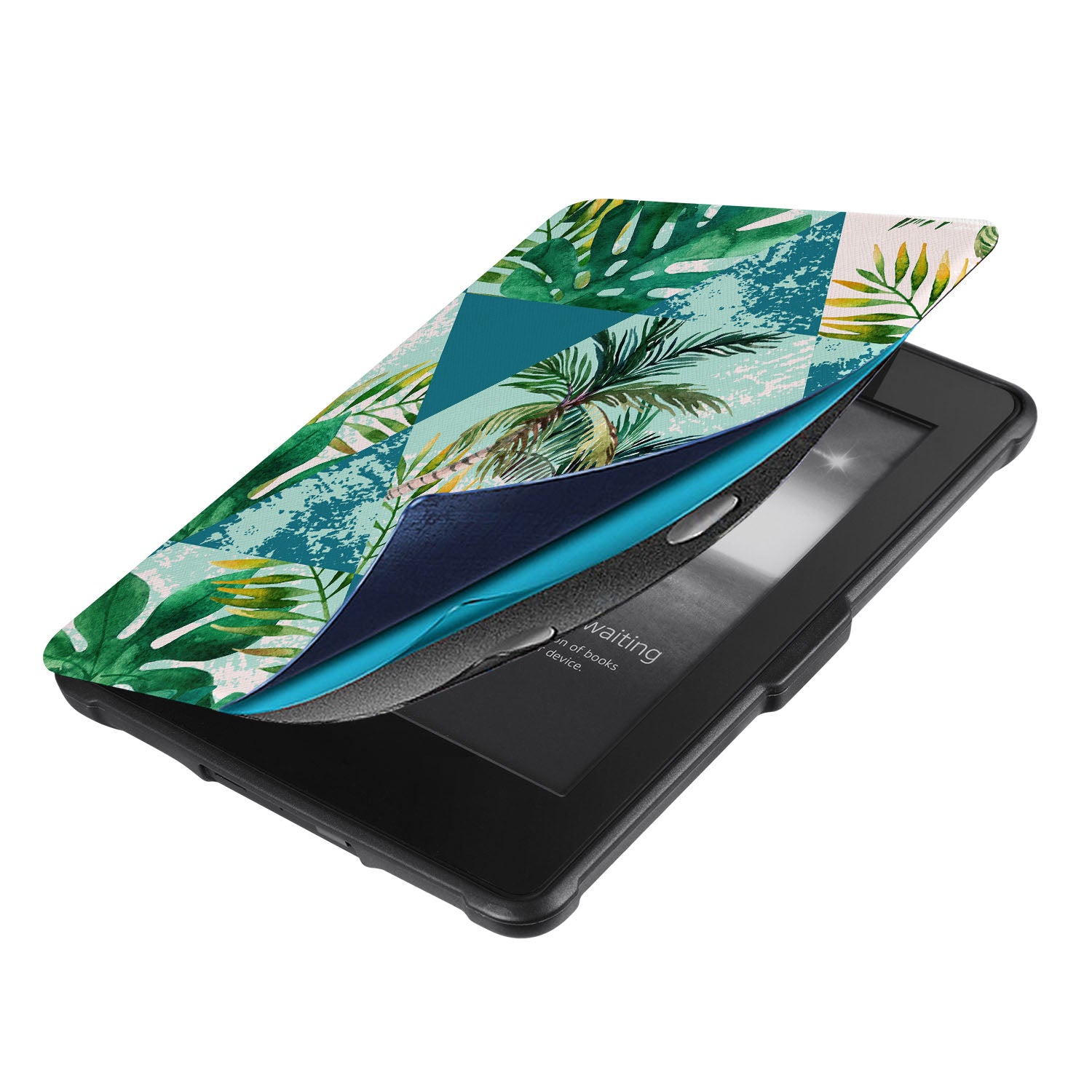 Kindle Case with Tropical Leaves Design - Waterproof & Lightweight Cover for Kindle E-Reader - Perfect for Travel, Reading at Home, and Outdoor Adventures