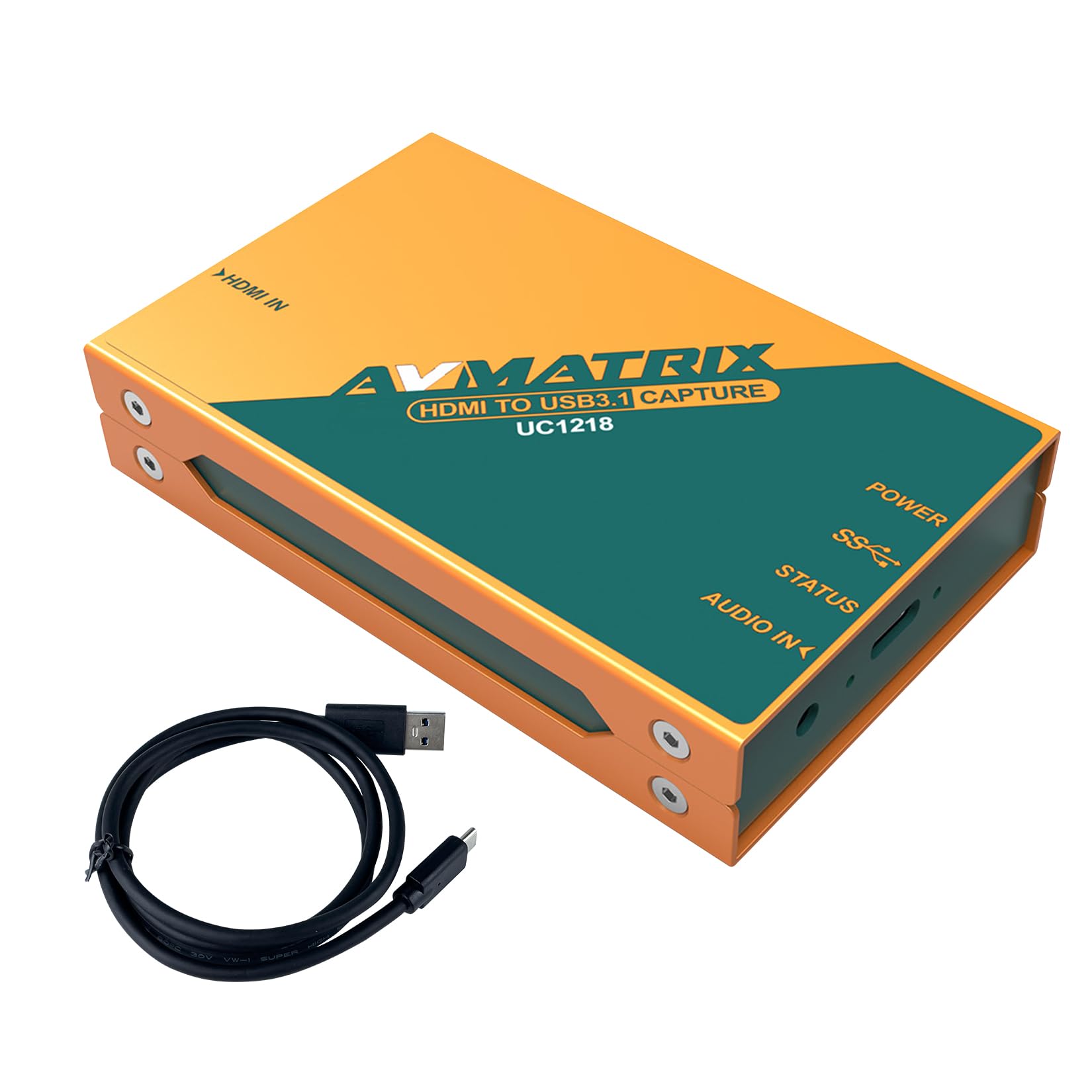 Avmatrix UC1218 HDMI to USB 3.1 Video Capture Card - 1080P 60Hz Live Streaming Device for Gaming, Webinars & Video Conferencing | Plug & Play | Compatible with OBS, Zoom & YouTube