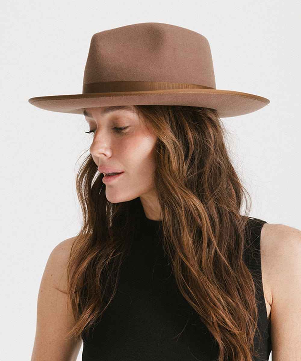 Monroe Rancher Fedora Hat for Men & Women - Western Style Cowboy Hat with Wide Brim - Perfect for Outdoor, Rodeo, and Country Music Events